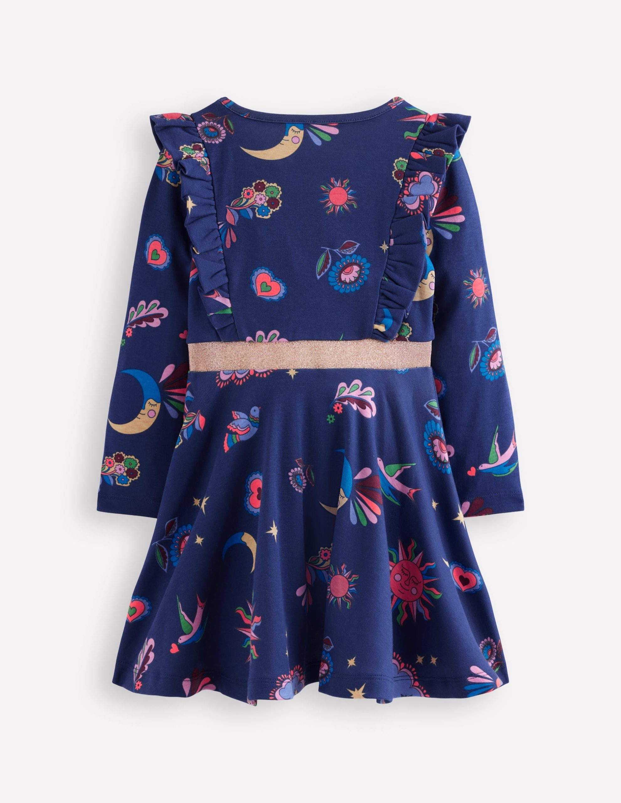 Cora Twirly Jersey Dress-College Navy Paisley Sky - Image 3