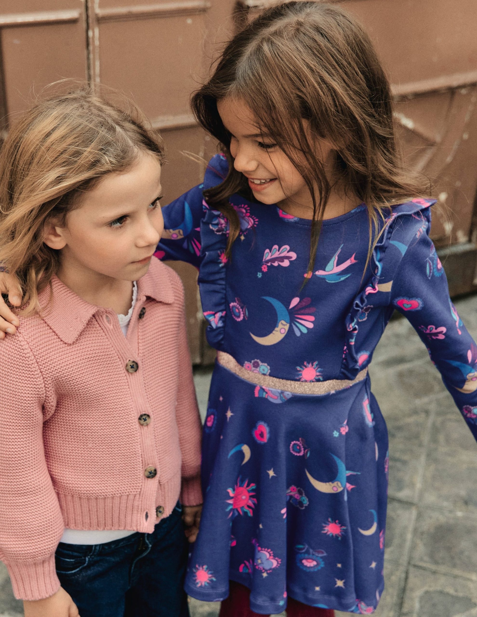 Cora Twirly Jersey Dress-College Navy Paisley Sky - Image 2