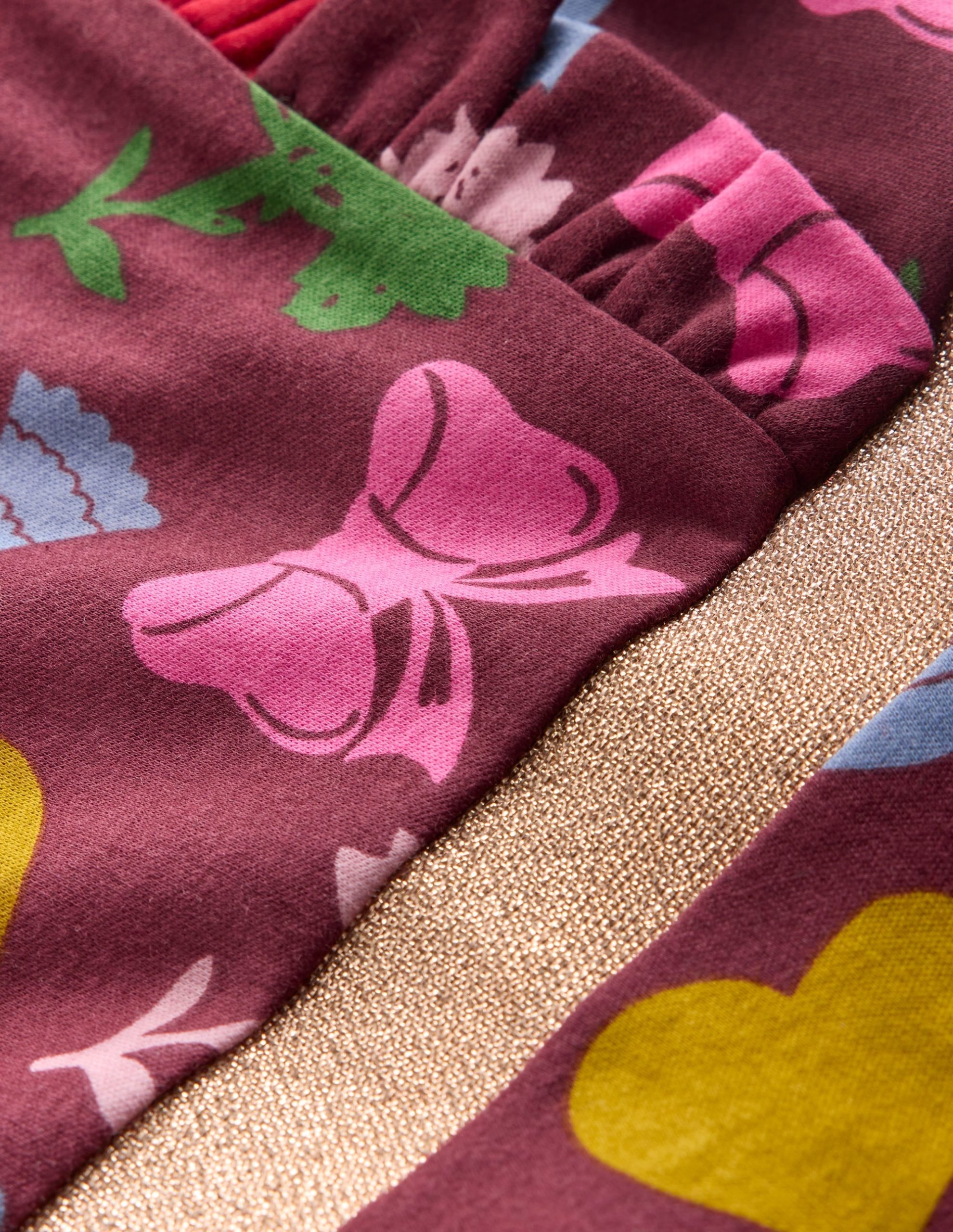 Cora Twirly Jersey Dress-Chestnut Festive Fun - Image 3