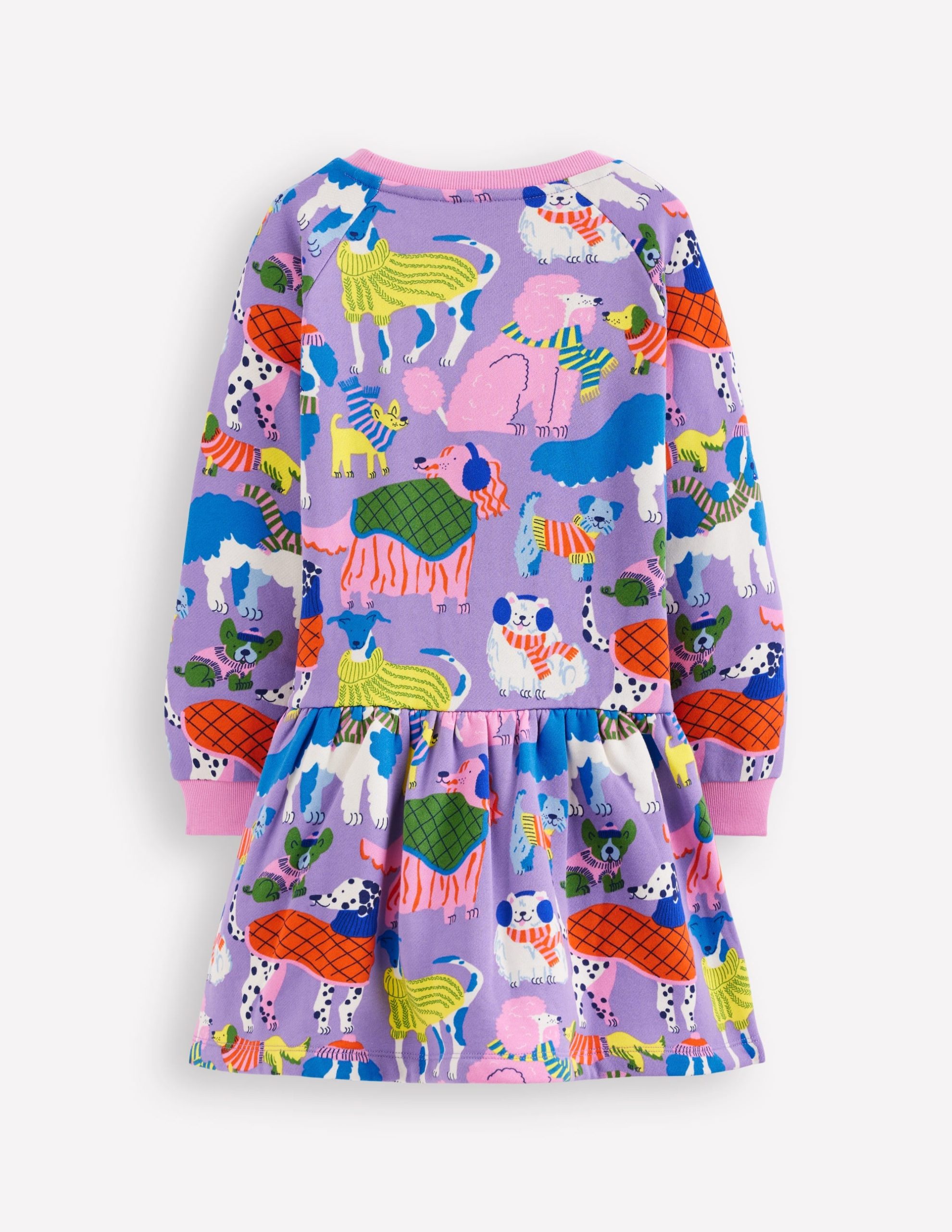 Cosy Sweatshirt Dress-Eggshell Blue Cosy Dogs - Image 3