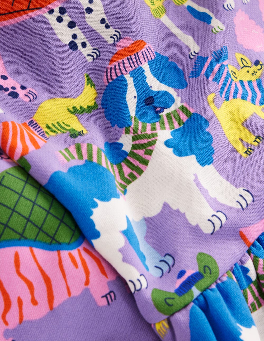 Cosy Sweatshirt Dress-Eggshell Blue Cosy Dogs - Image 4