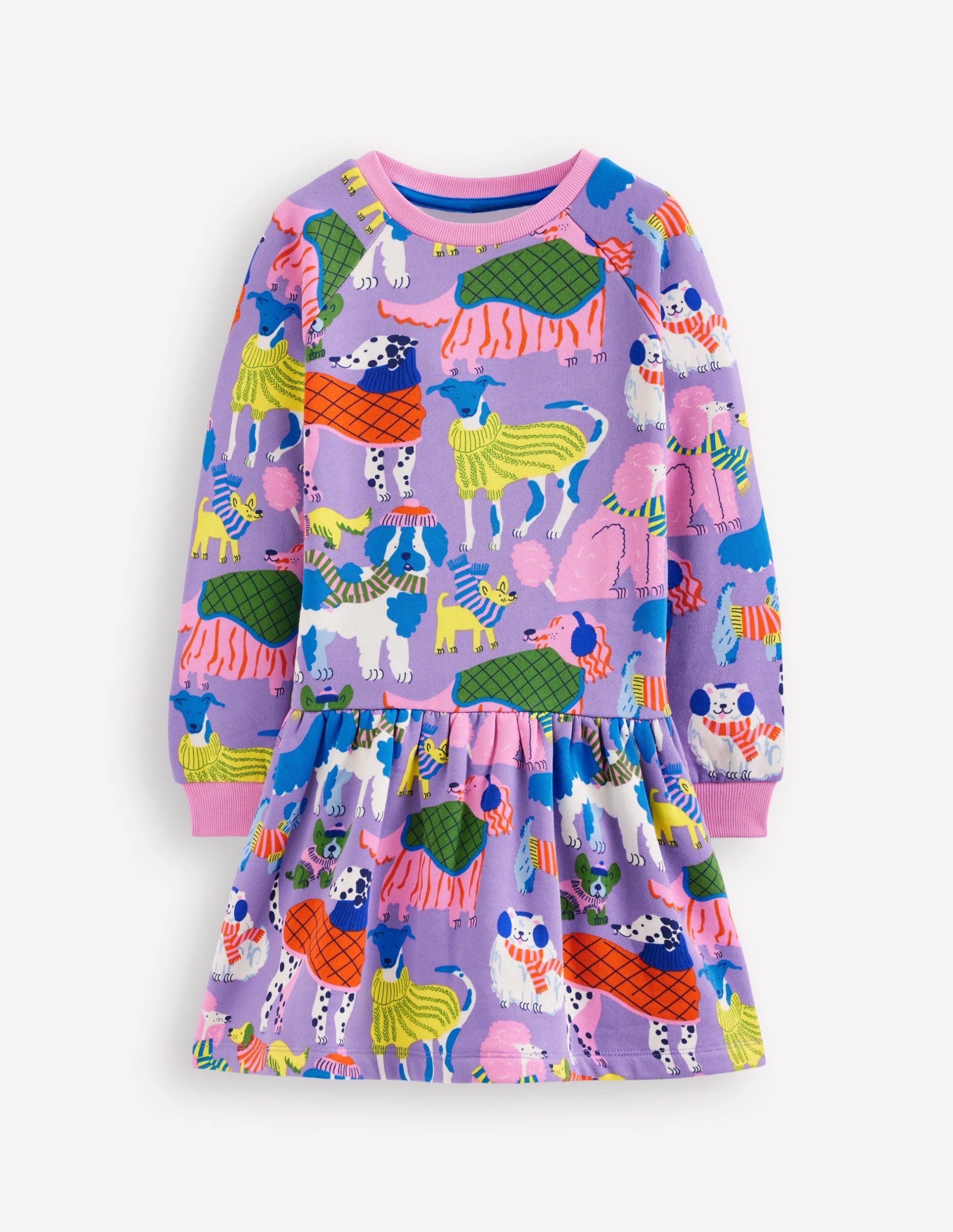 Cosy Sweatshirt Dress-Eggshell Blue Cosy Dogs - Image 2