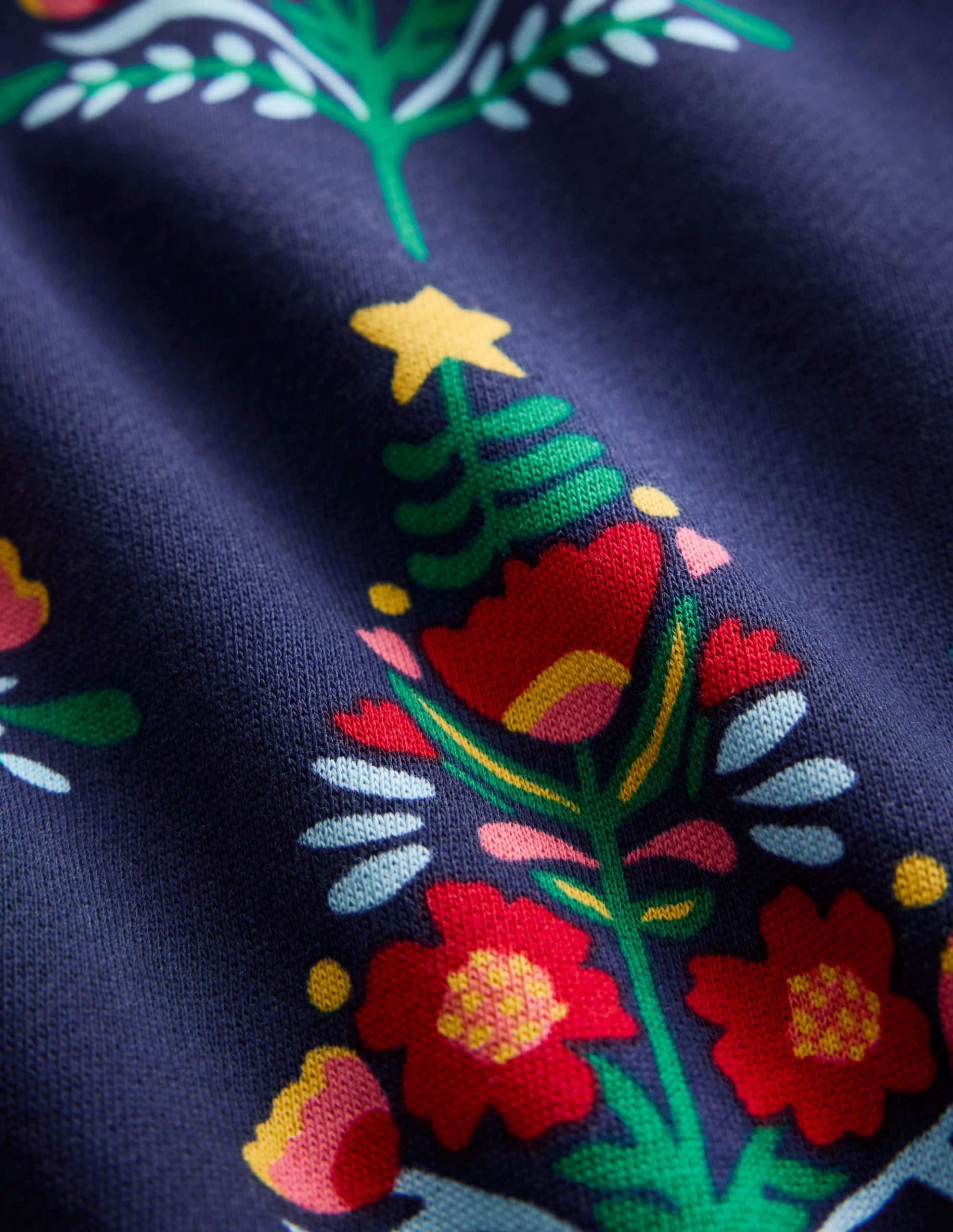 Cosy Sweatshirt Dress-College Navy Christmas Trees - Image 3