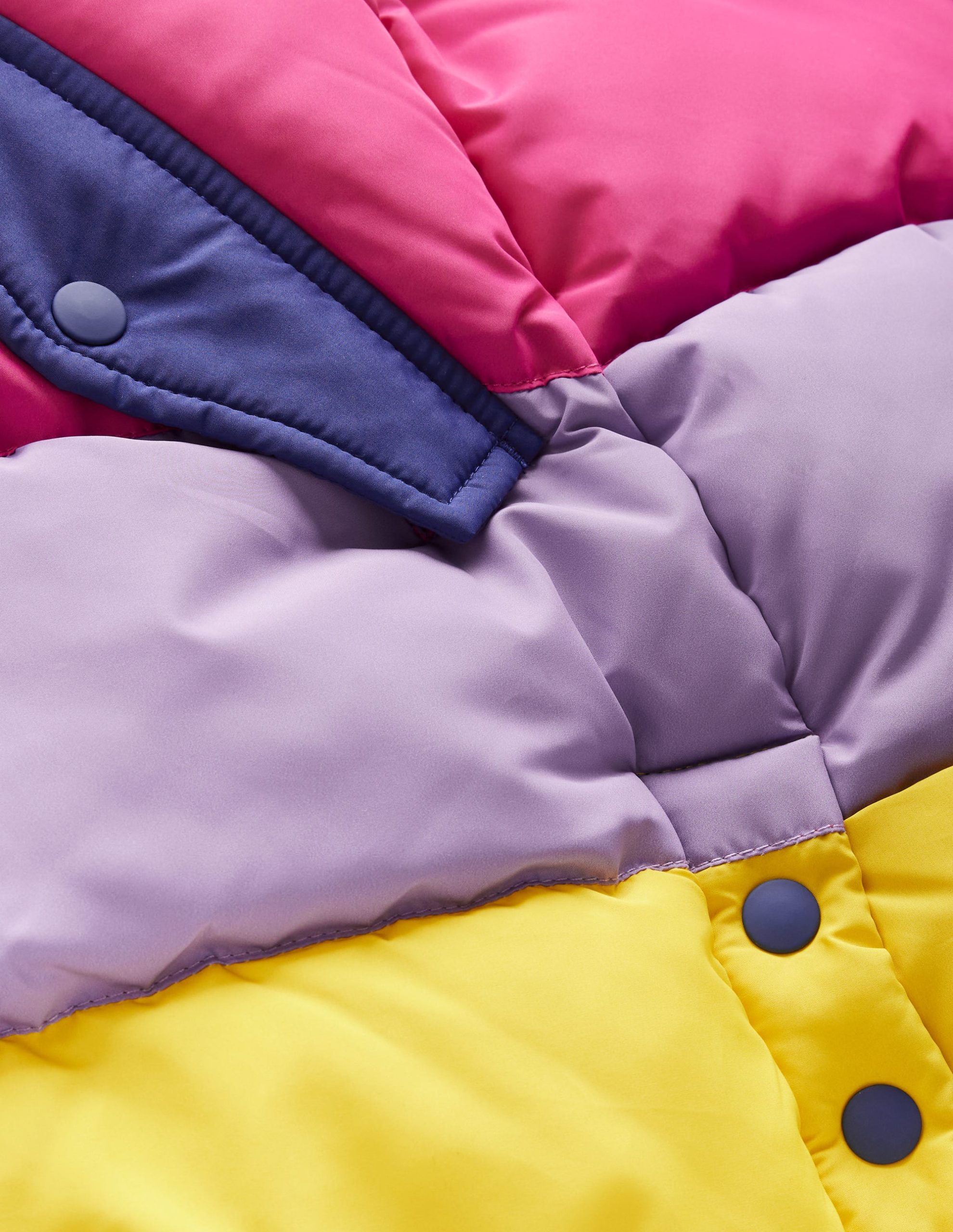 Longline Padded Coat-Rainbow Colourblock - Image 4