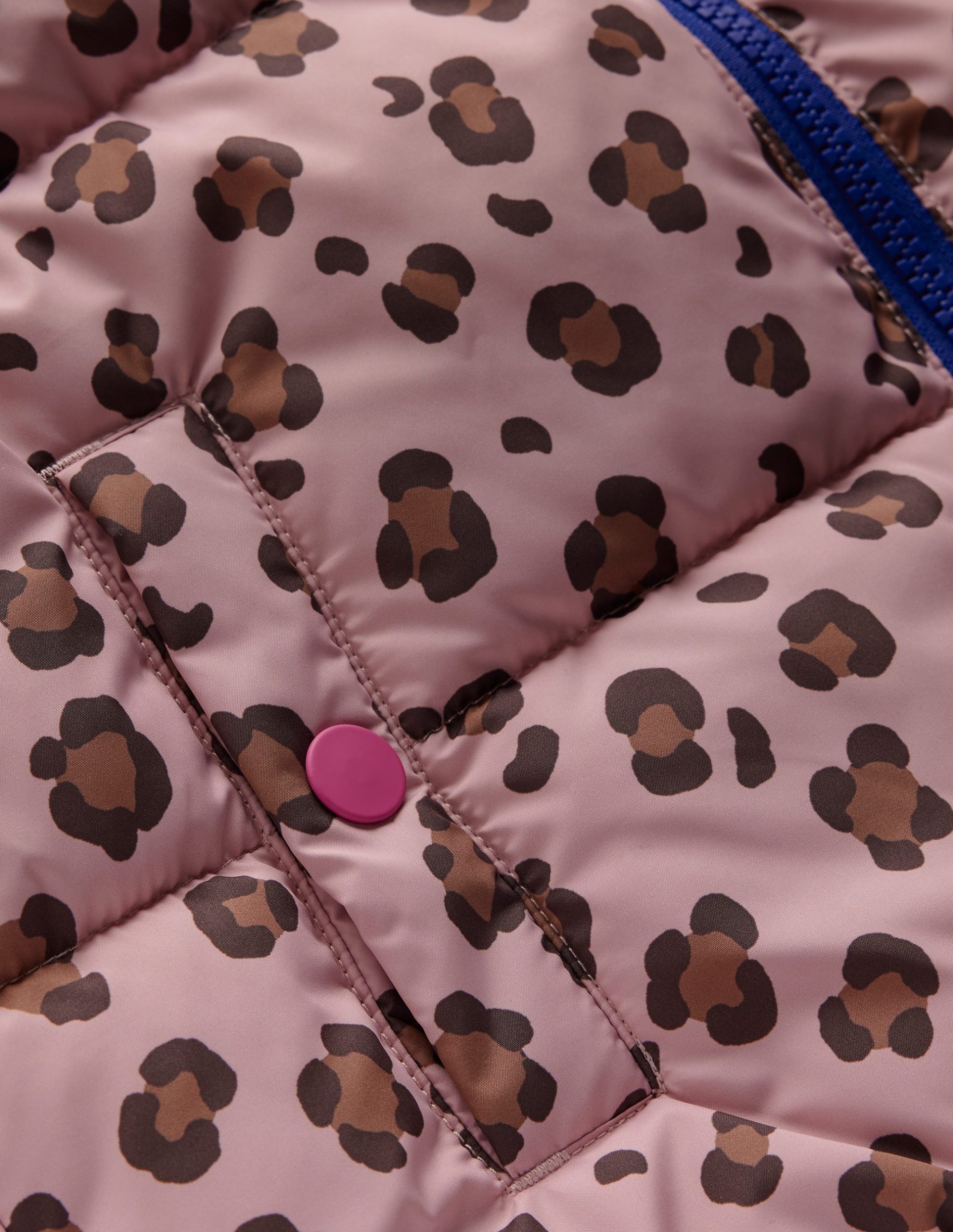 Reversible Padded Borg Coat-Pink Leopard - Image 4