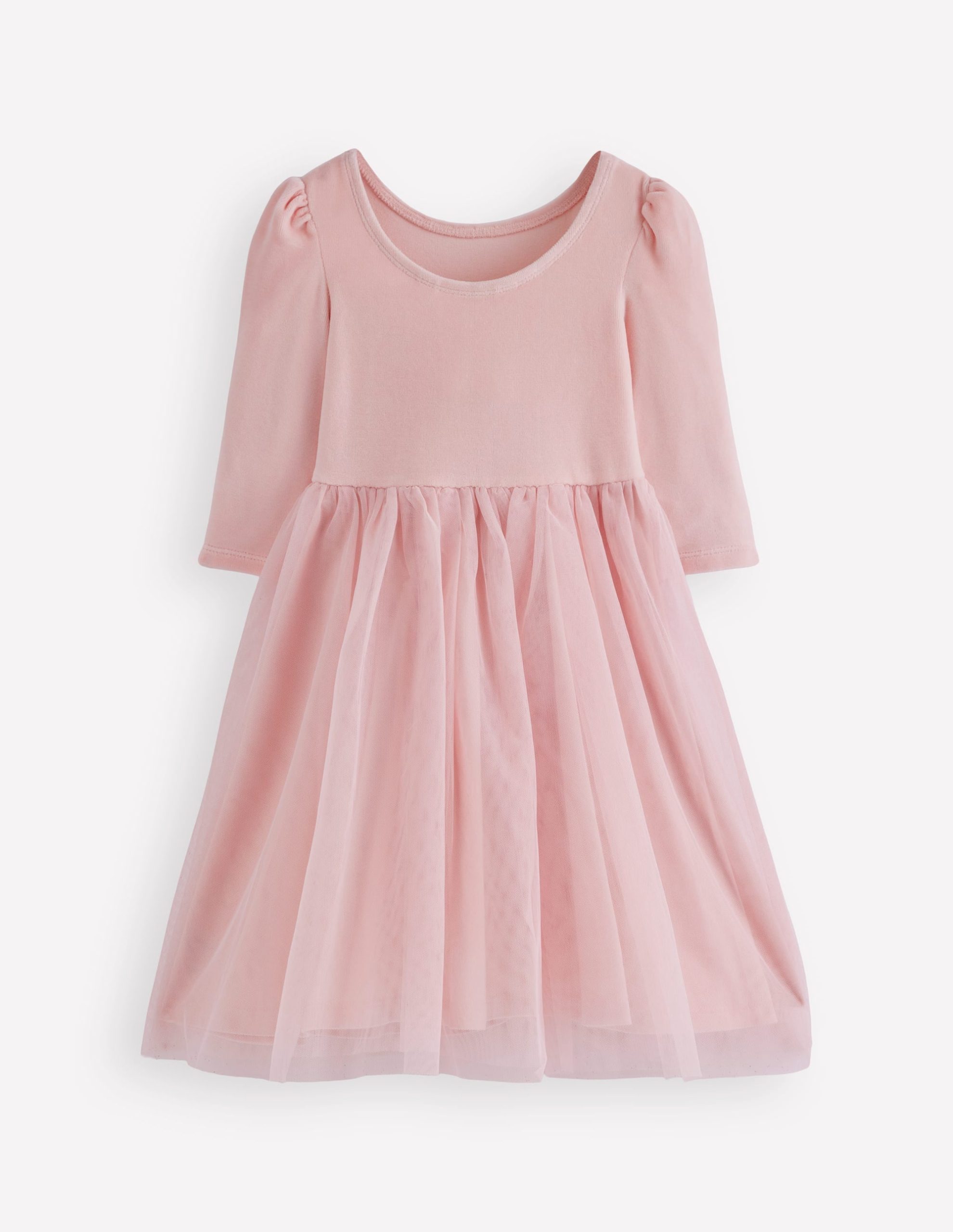 Velour Tulle Appliqu?? Dress-Chalk Pink Poodles - Image 3