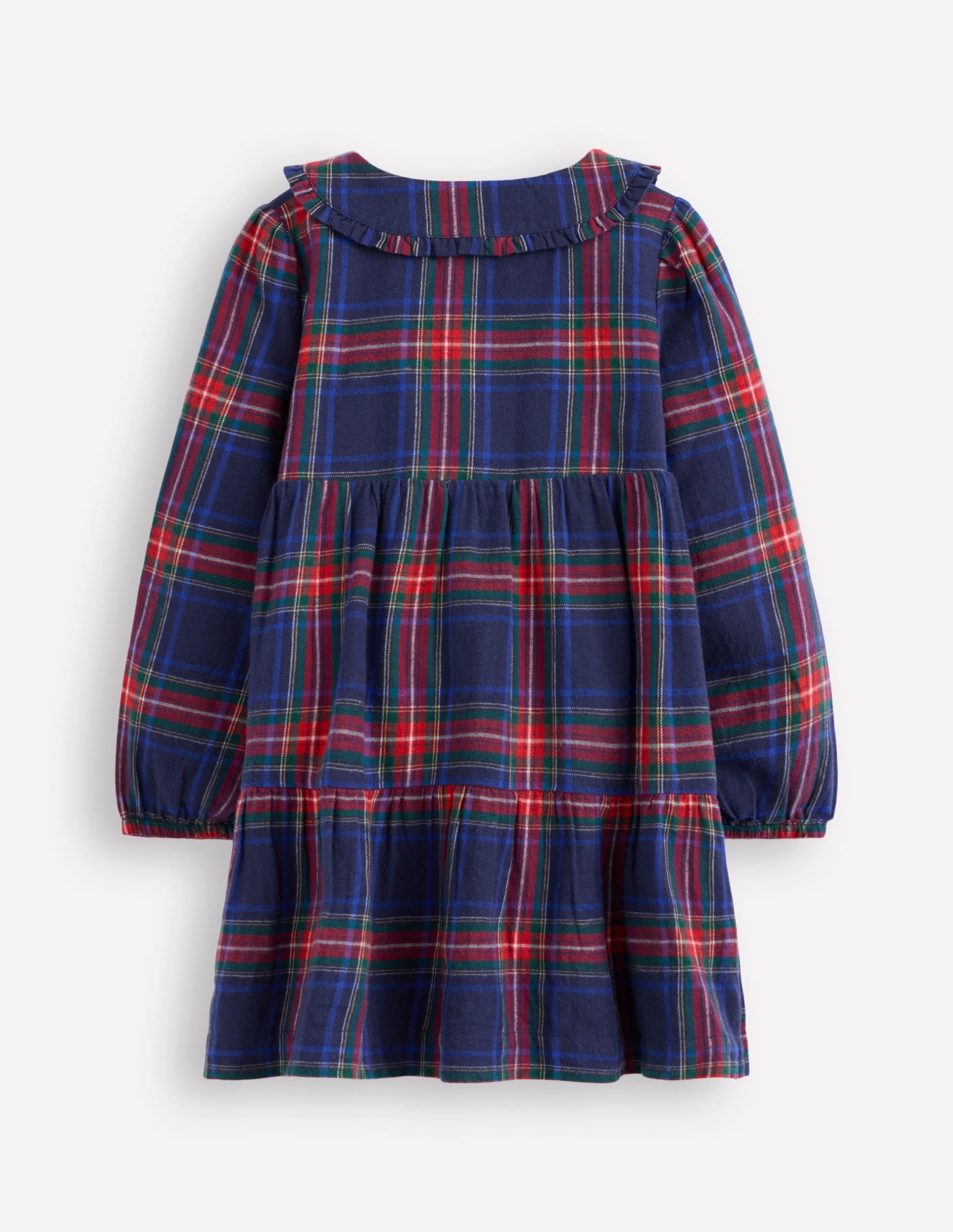 Minna Collared Woven Dress-French Navy Check - Image 3