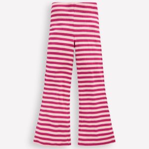 Ribbed Flare Leggings-Cherry Jam/Chalk Pink Stripe