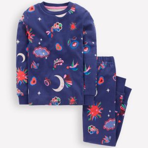 Snug Glow-In-The-Dark Pyjamas-Starboard Blue Celestial