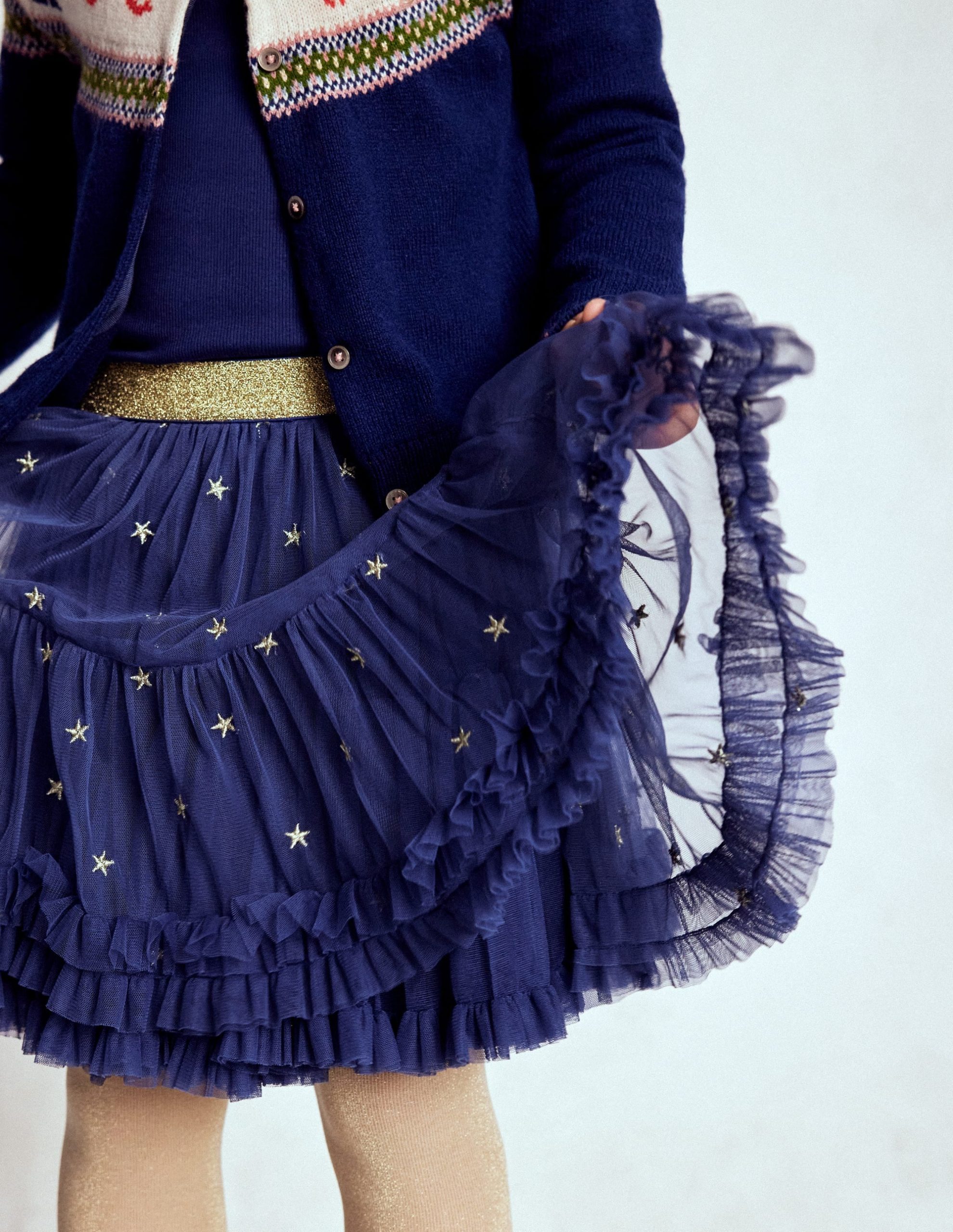 Interest Tulle Skirt-Navy Stars - Image 2