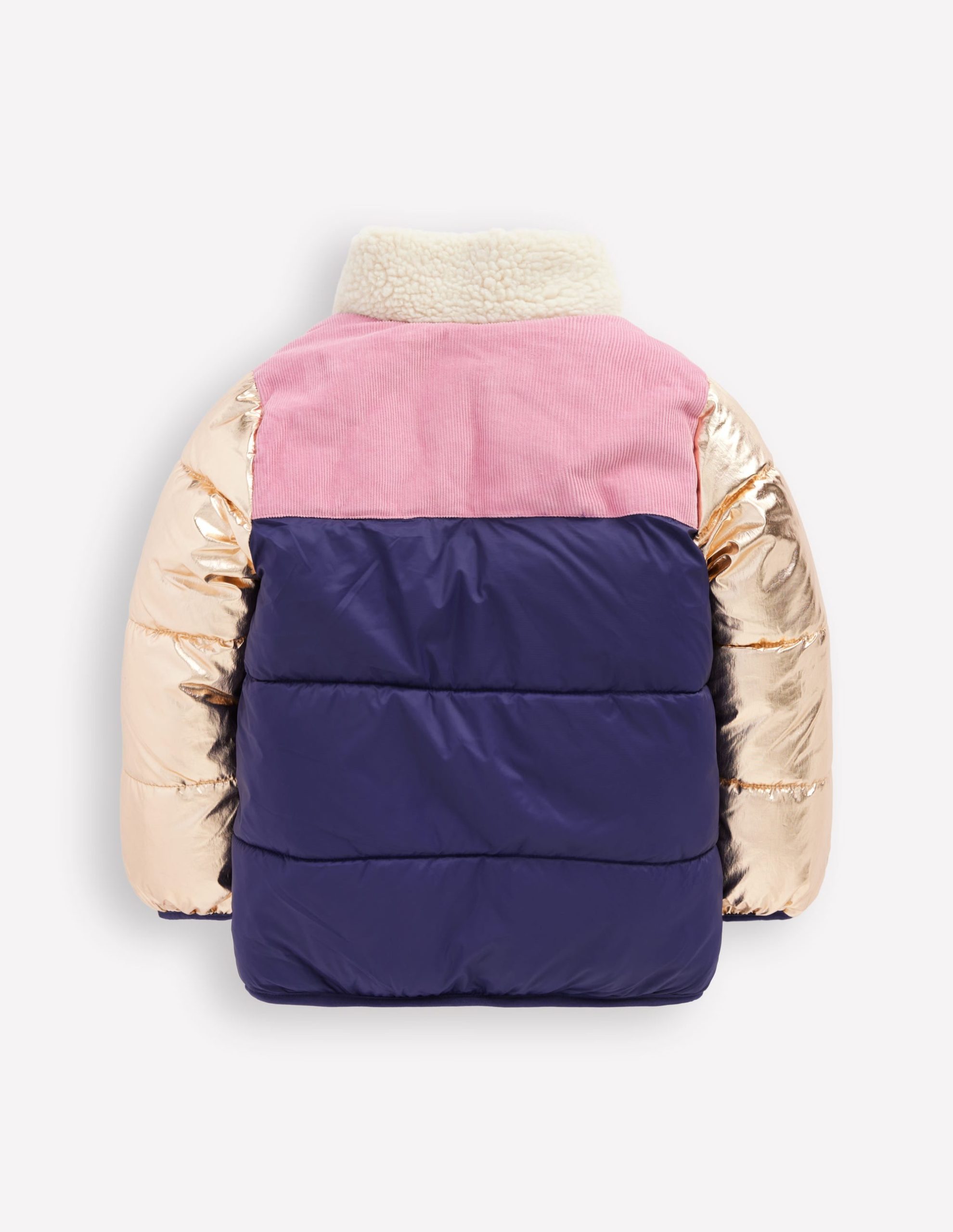 Cosy Puffer Jacket-Metallic Colourblock - Image 7