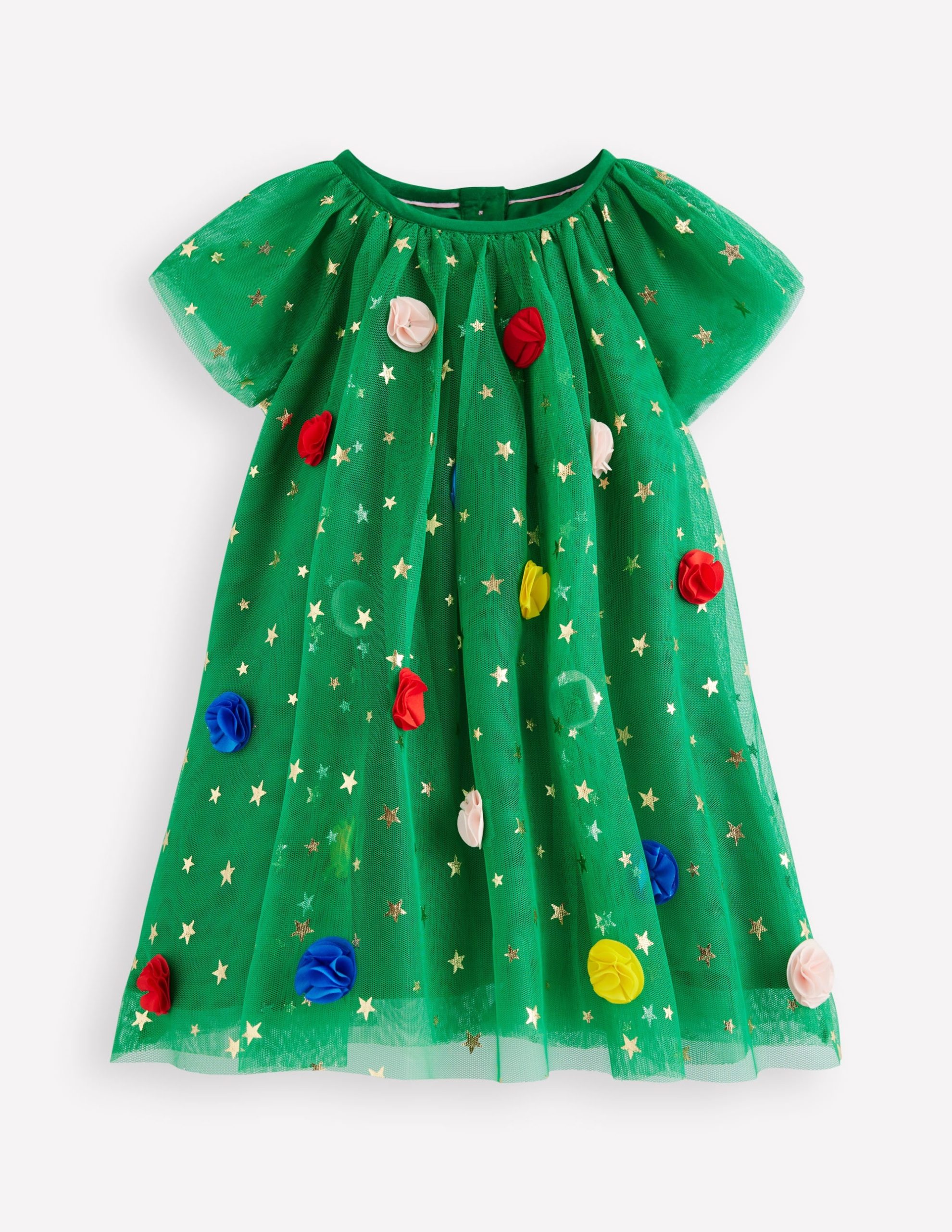 Layered Tulle Dress-Green Christmas Tree - Image 2