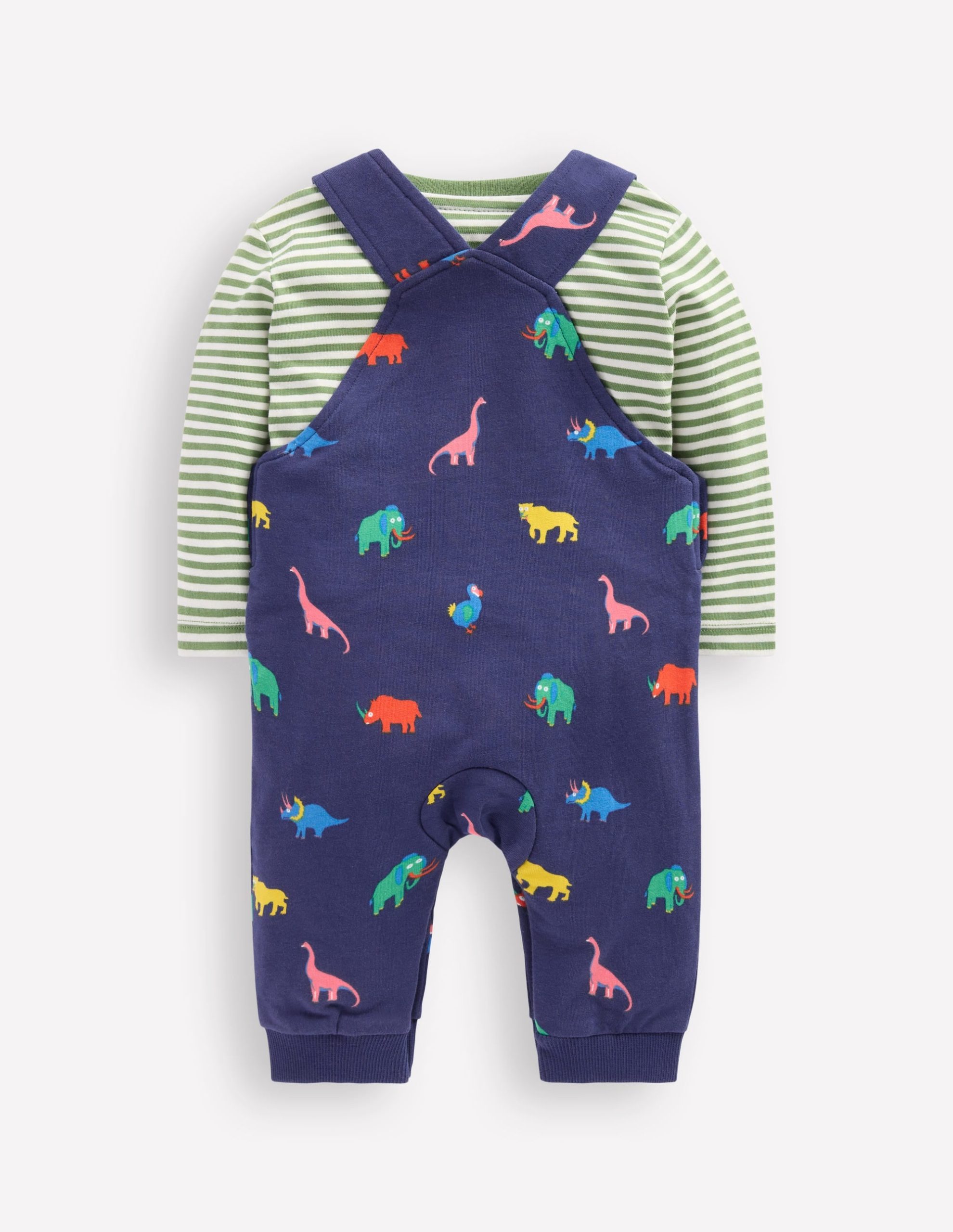 Printed Jersey Overalls Set-Multi Prehistoric Animals - Image 2