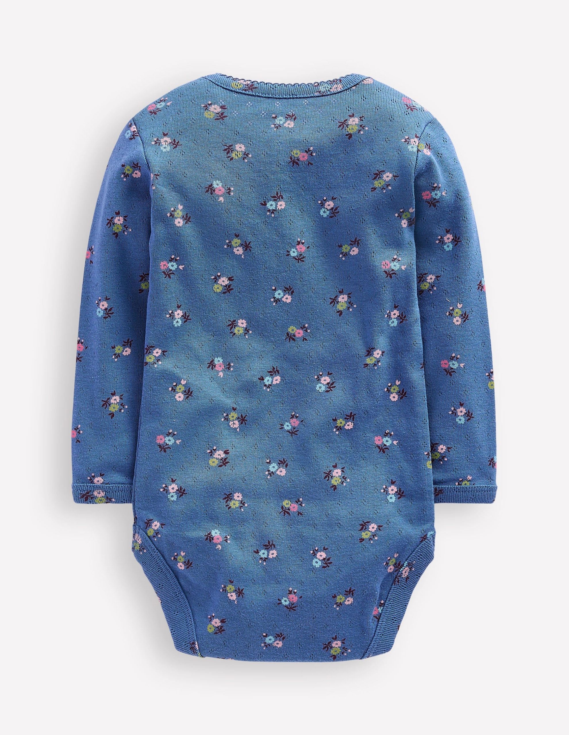 3 Pack Pointelle Bodies-Pink/Blue Ditsy Floral - Image 2