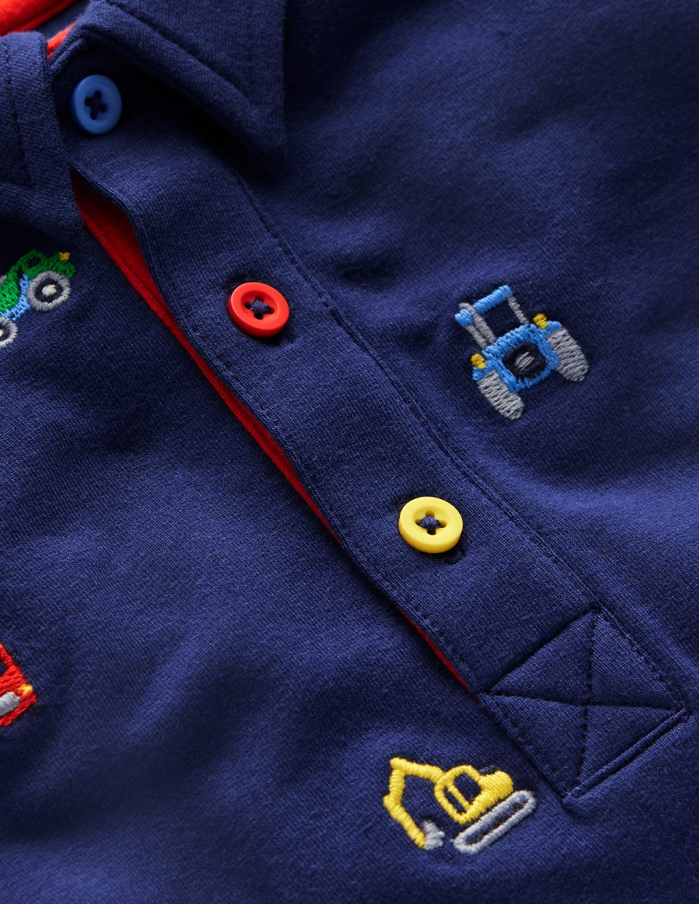 Jersey Sweat Rugby Shirt-Blue Transport Embroidery - Image 3