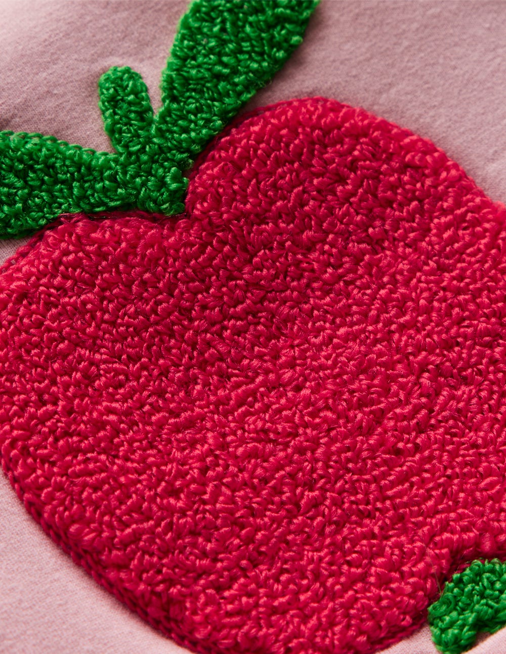 Appliqu?? Jersey Play Set-Vintage Pink Small Apples - Image 3