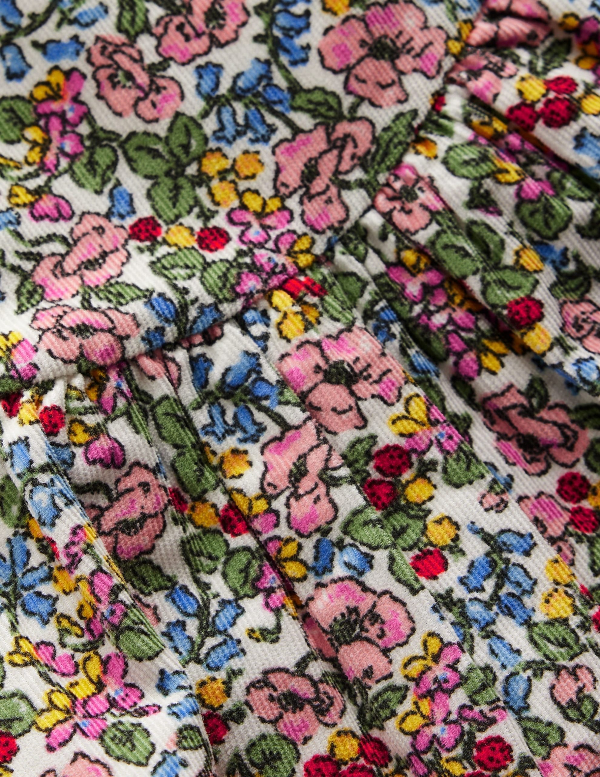 Yoke Detail Woven Dress-Coconut Berry Floral - Image 4