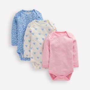 3 Pack Pointelle Bodies-Soft Ivory Tiny Bows