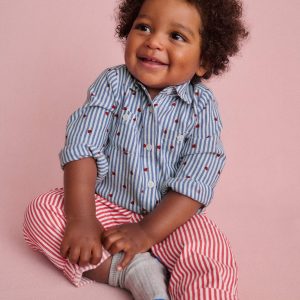 Woven Shirt Body-Ticking Confetti Heart