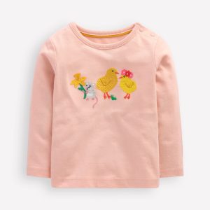 Long Sleeve Logo T-shirt-Chalk Pink
