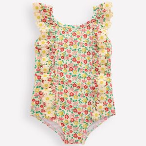 Frilly Swimsuit-Multi Summer Flower Bed