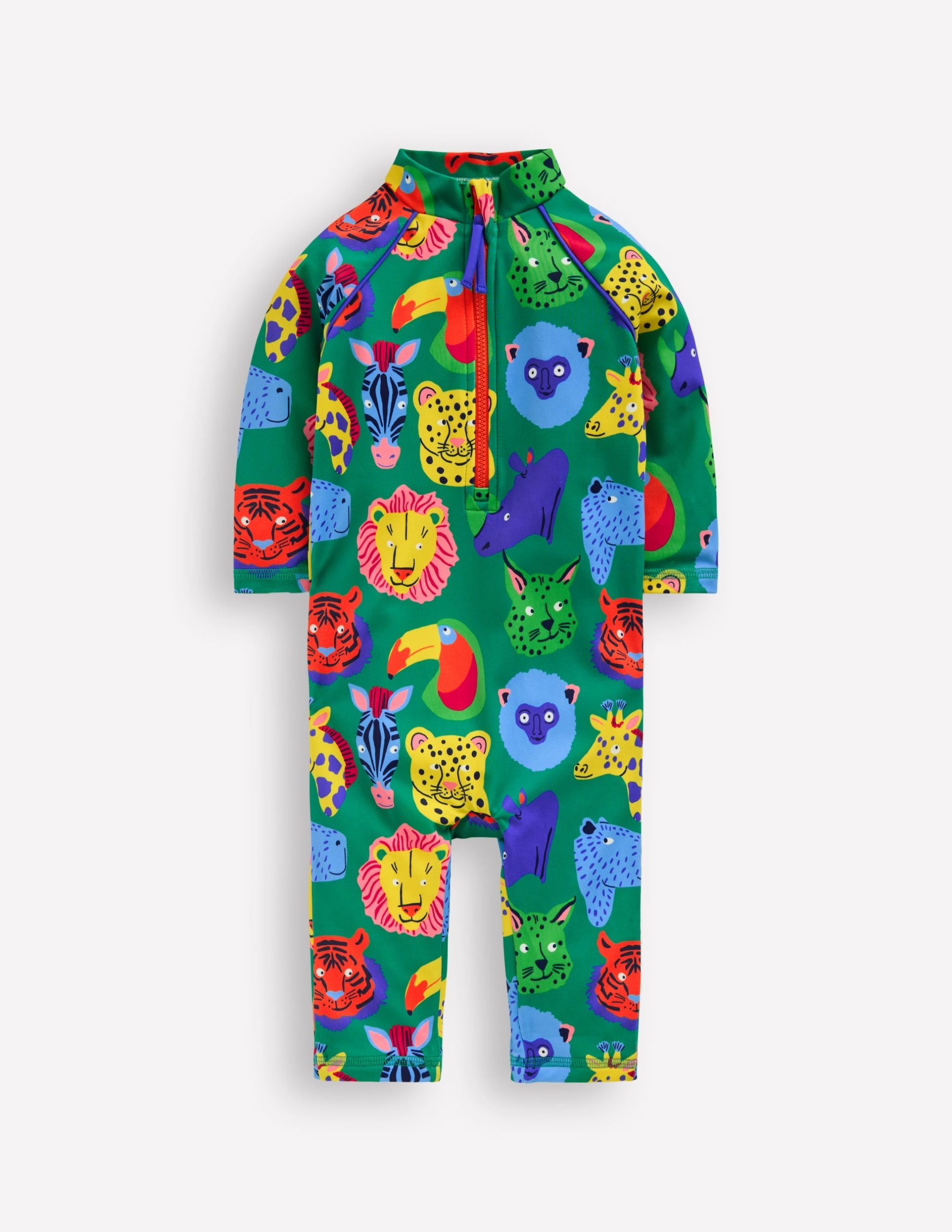 Fun Sun Safe Surfsuit-Multi Animal Faces