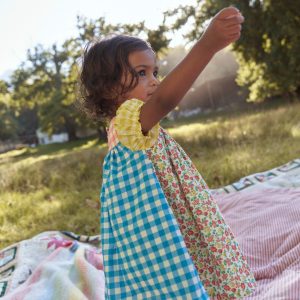 Gathered Woven Dress-Hotchpotch Multi