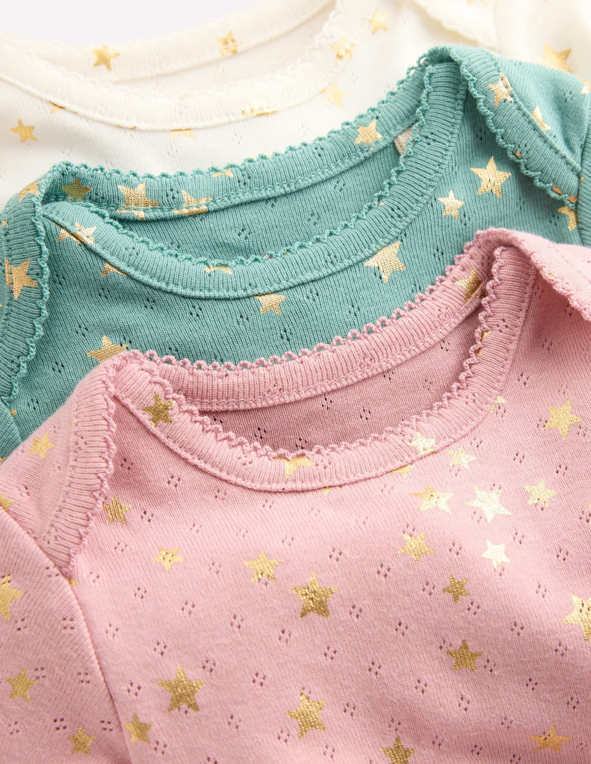 3 Pack Pointelle Bodies-Multi Foil Stars - Image 3