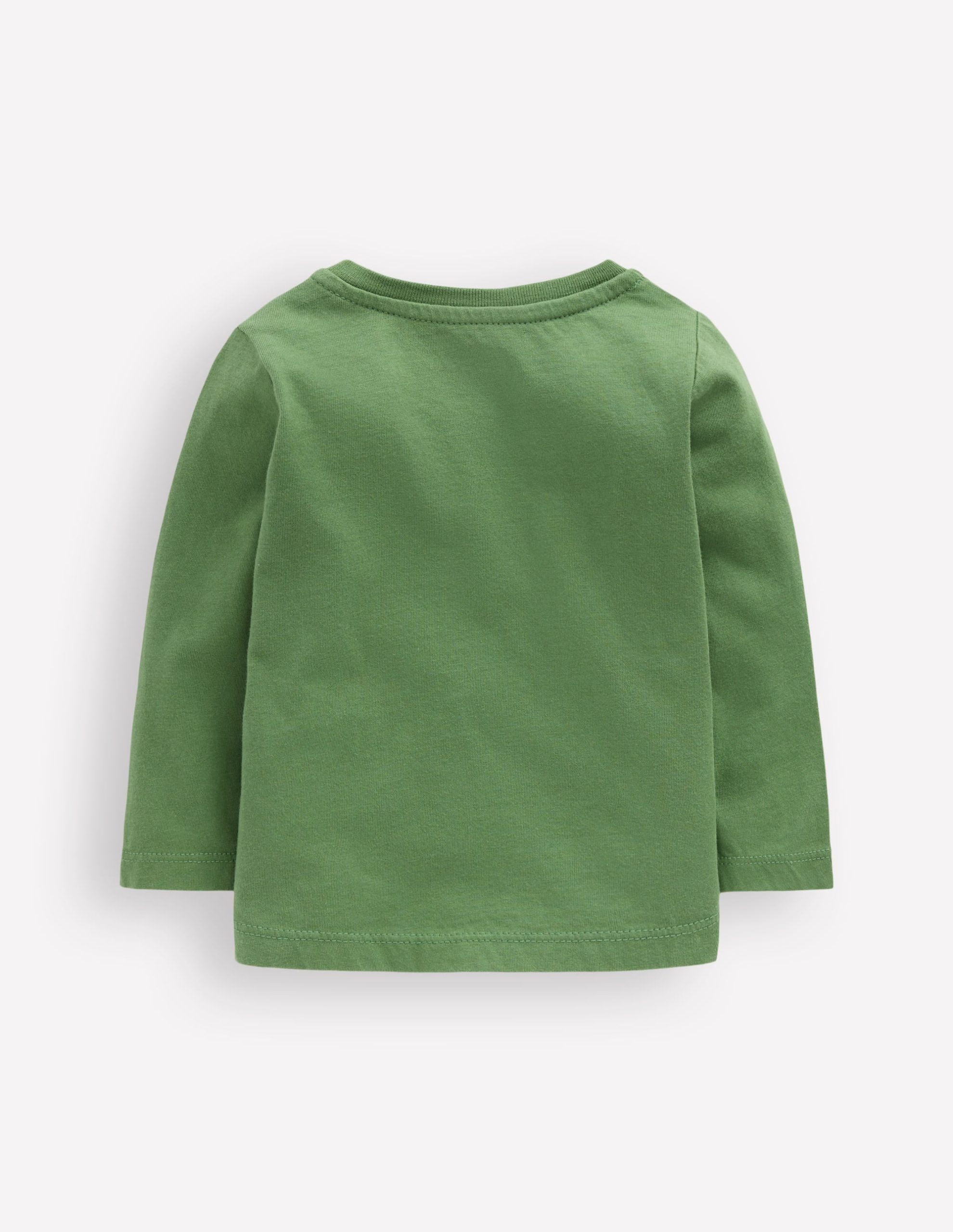Long Sleeve Applique T-Shirt-Green Lift The Flap Transport - Image 2