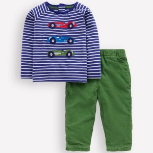 Woven & Jersey Play Set-Blue Stripe Cars
