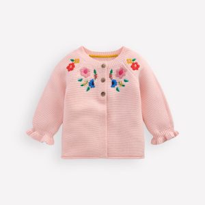 Pretty Embroidered Cardigan-Lotus