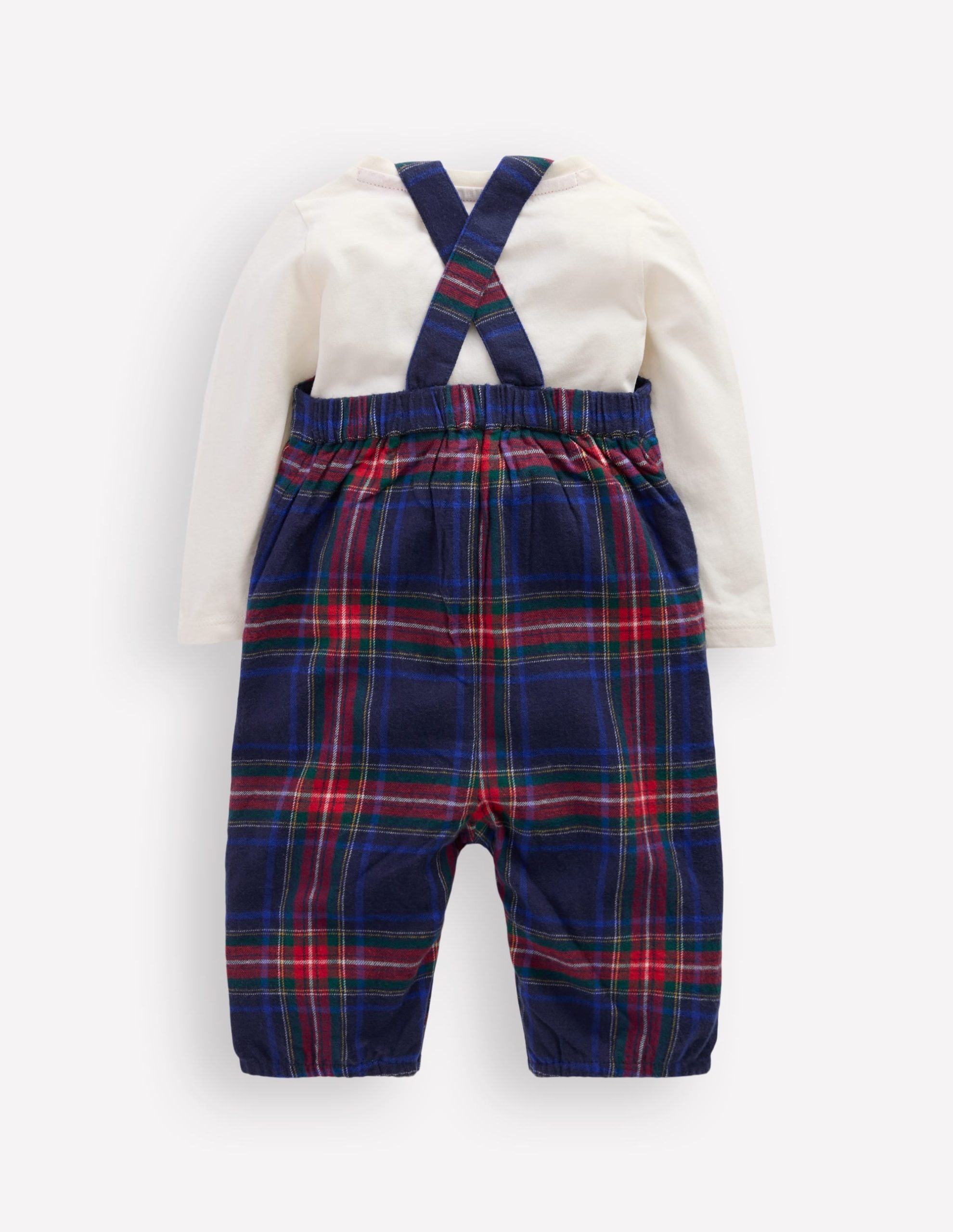 Nostalgic Romper Set-Navy Check - Image 2