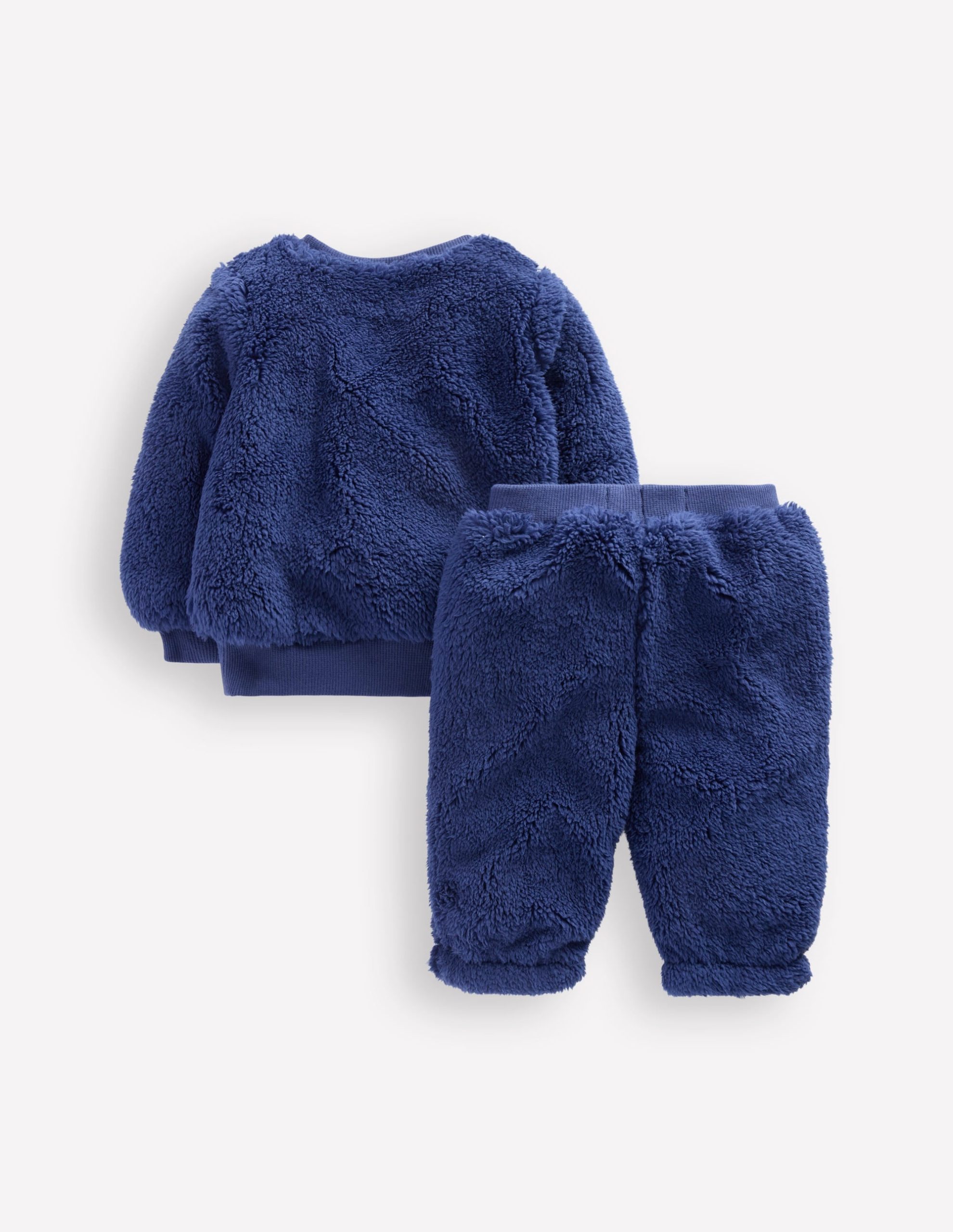 Novelty Borg Sweatshirt Set-Navy Penguin - Image 2