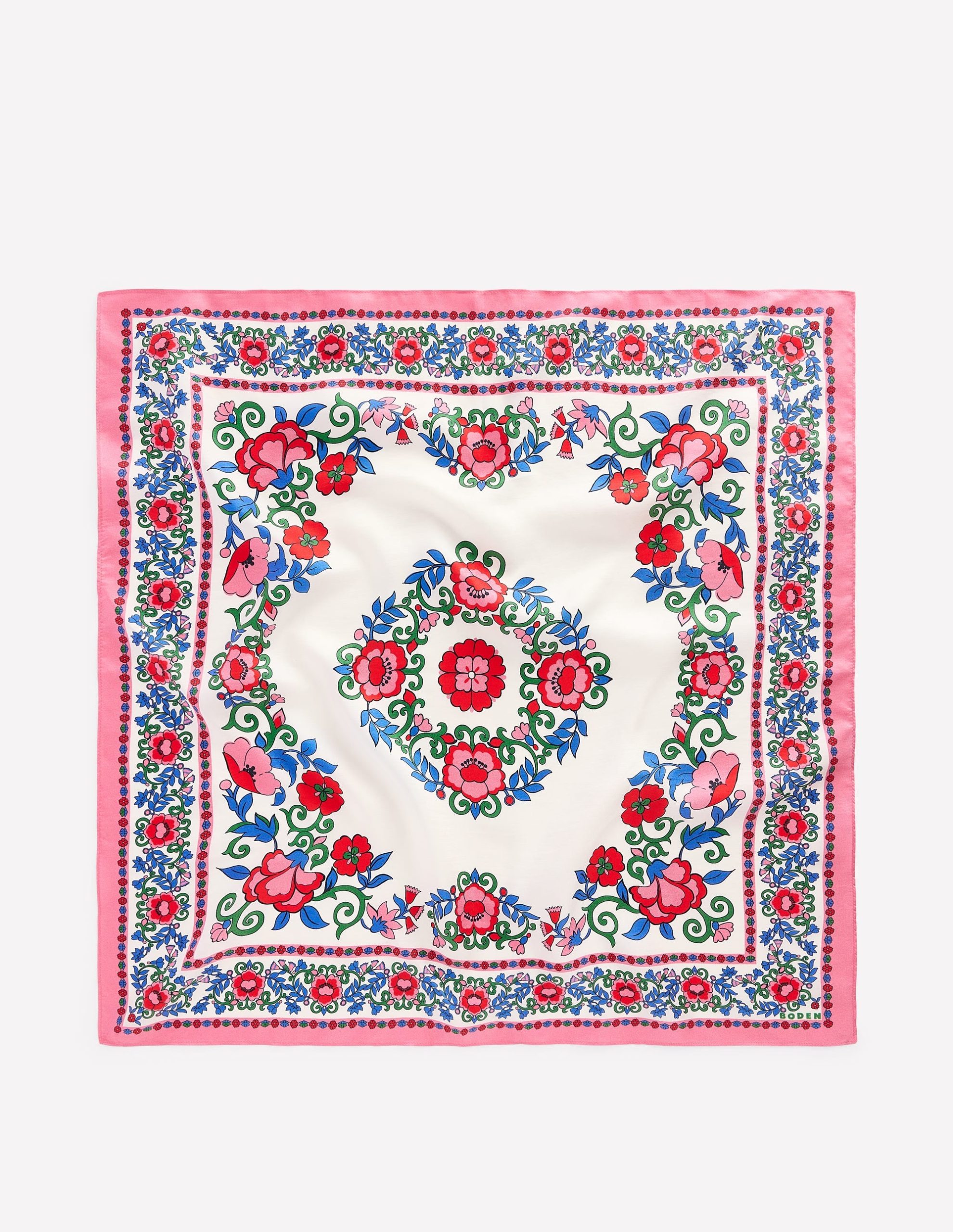 Silk Square Scarf-Multi. Ornamental Lattice - Image 3