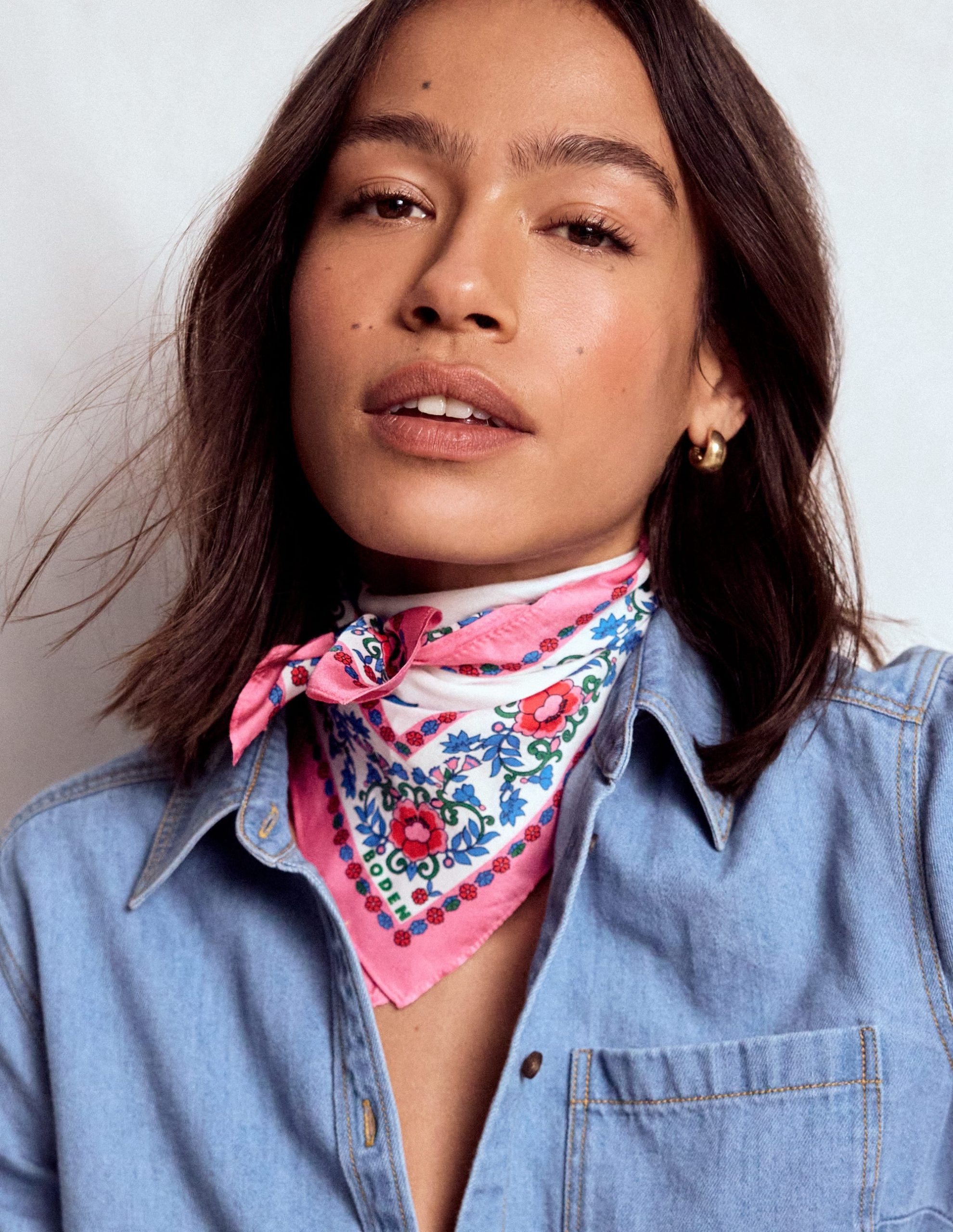 Silk Square Scarf-Multi. Ornamental Lattice - Image 2