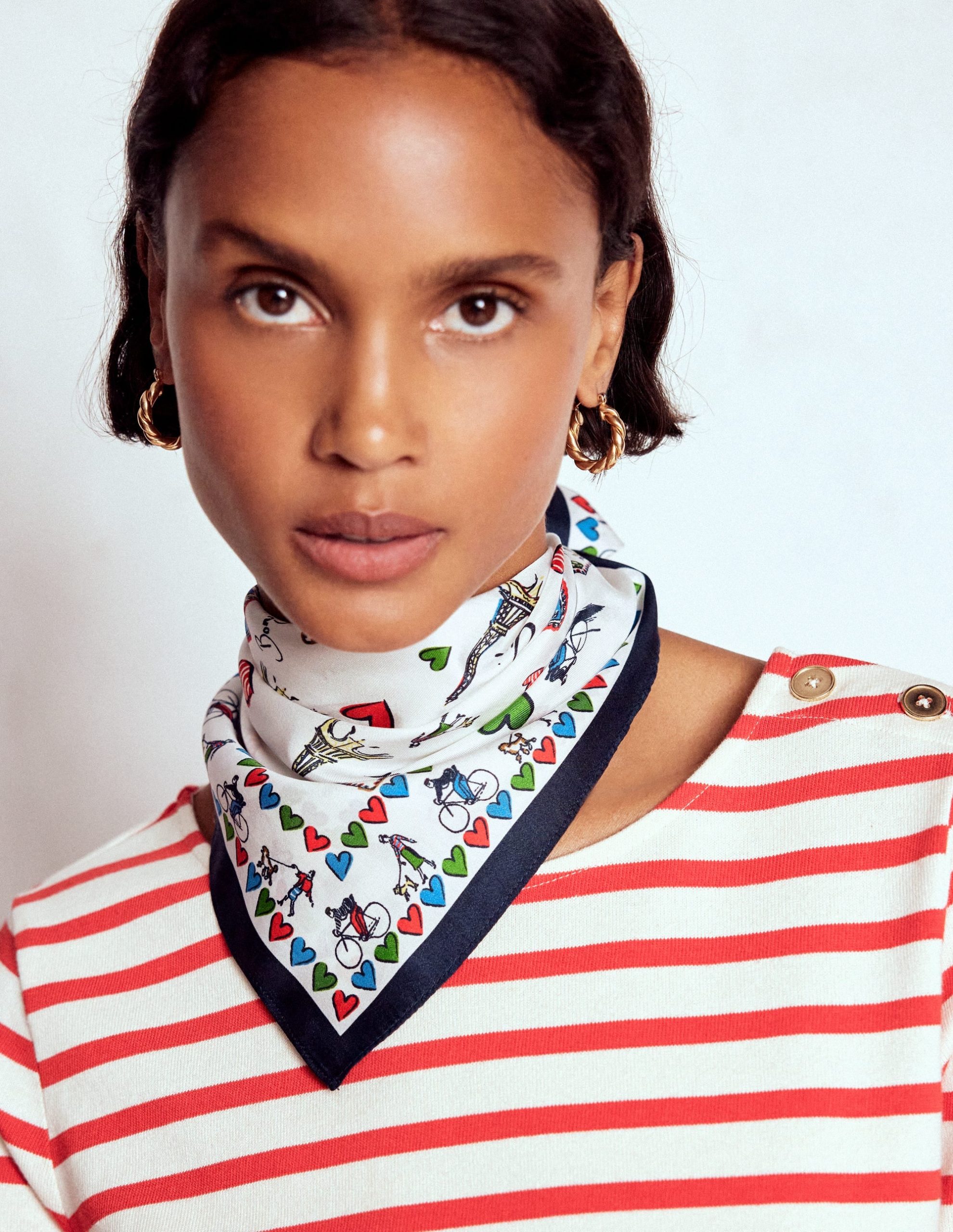 Silk Square Scarf-Postcard - Image 2