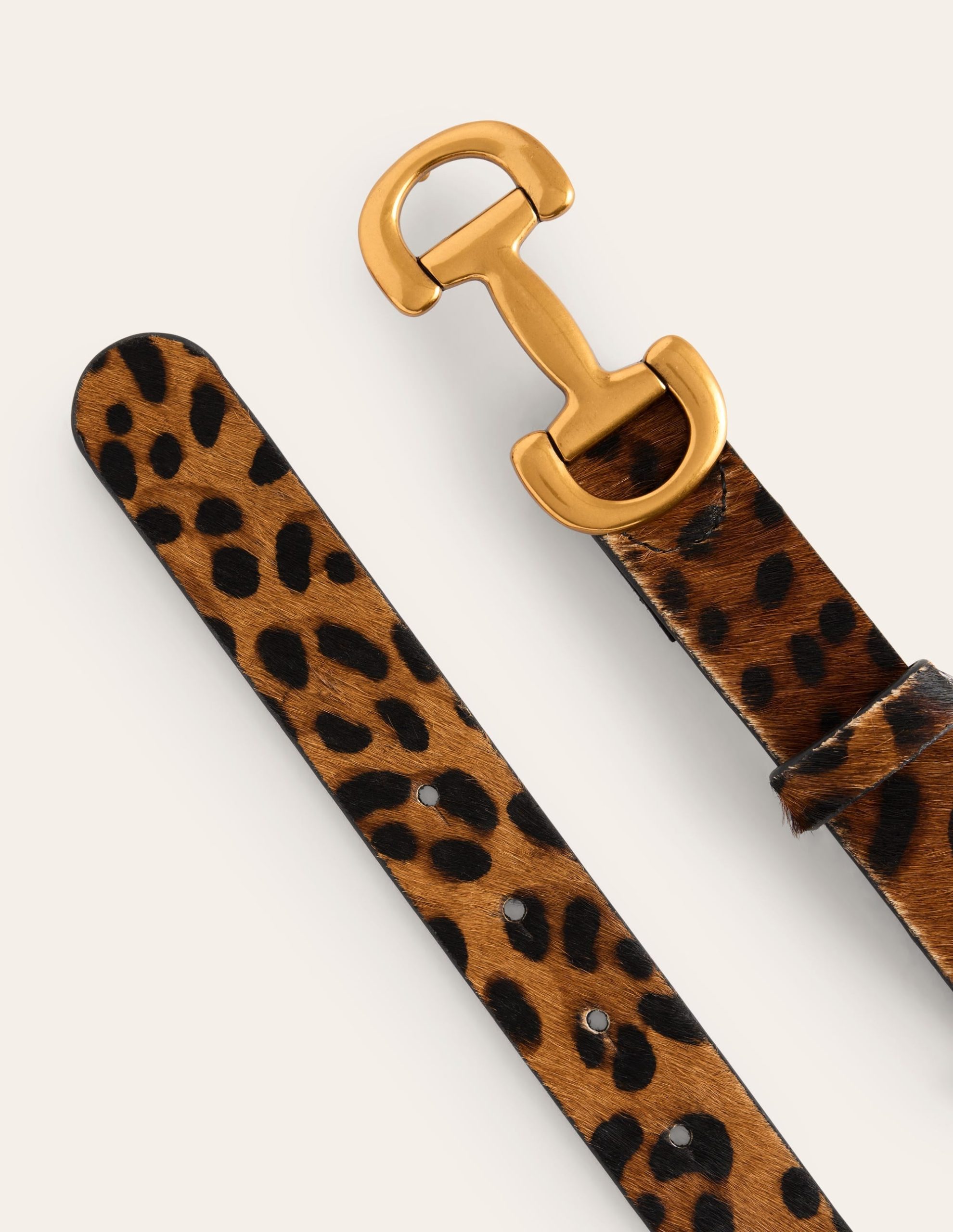 Iris Snaffle-Trim Leather Belt-Leopard - Image 3