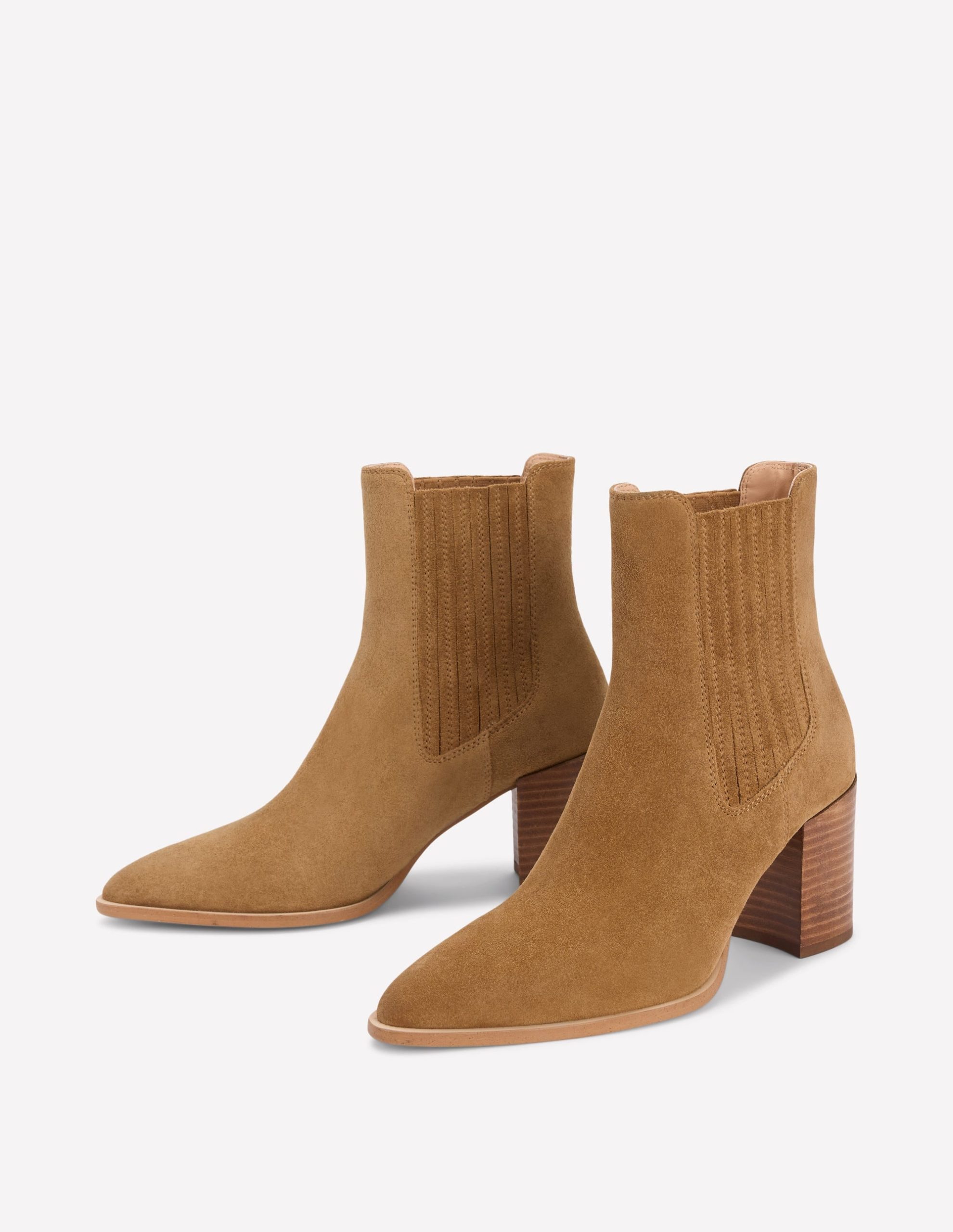 Point Casual Ankle Boots-Caramel - Image 3