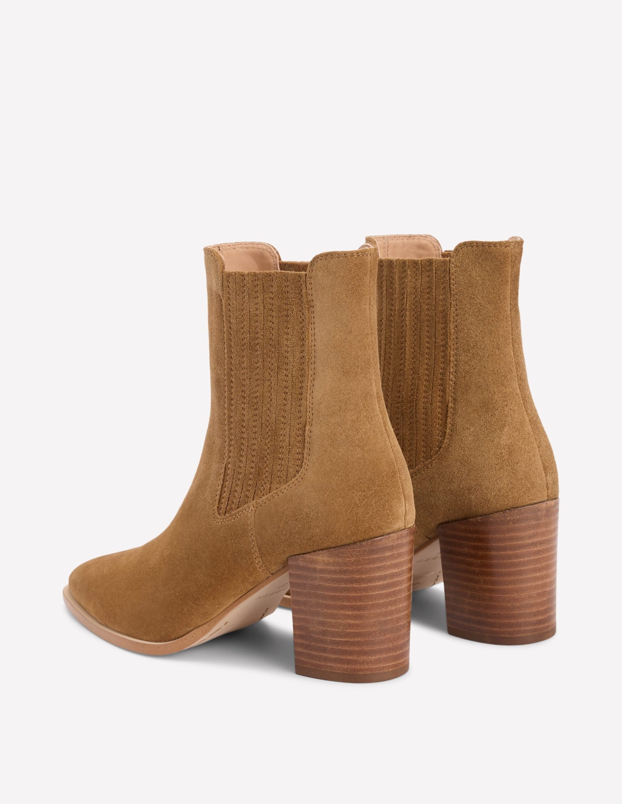 Point Casual Ankle Boots-Caramel - Image 5