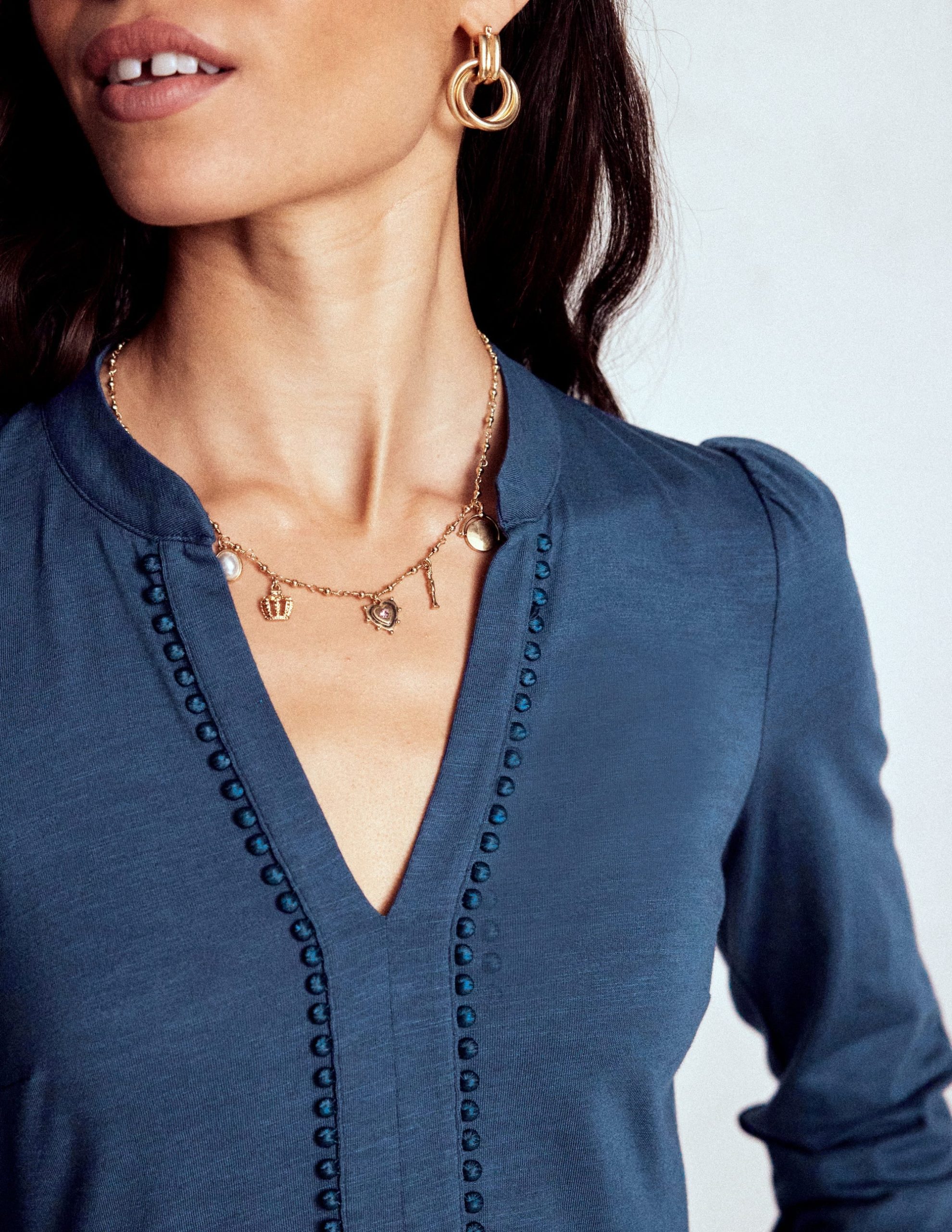 Naomi Relaxed Jersey Dress-Midnight Ocean - Image 2