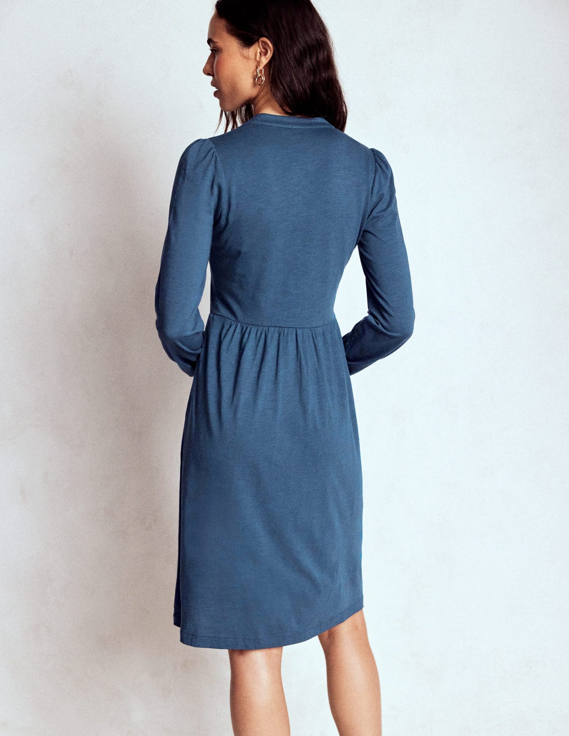 Naomi Relaxed Jersey Dress-Midnight Ocean - Image 3