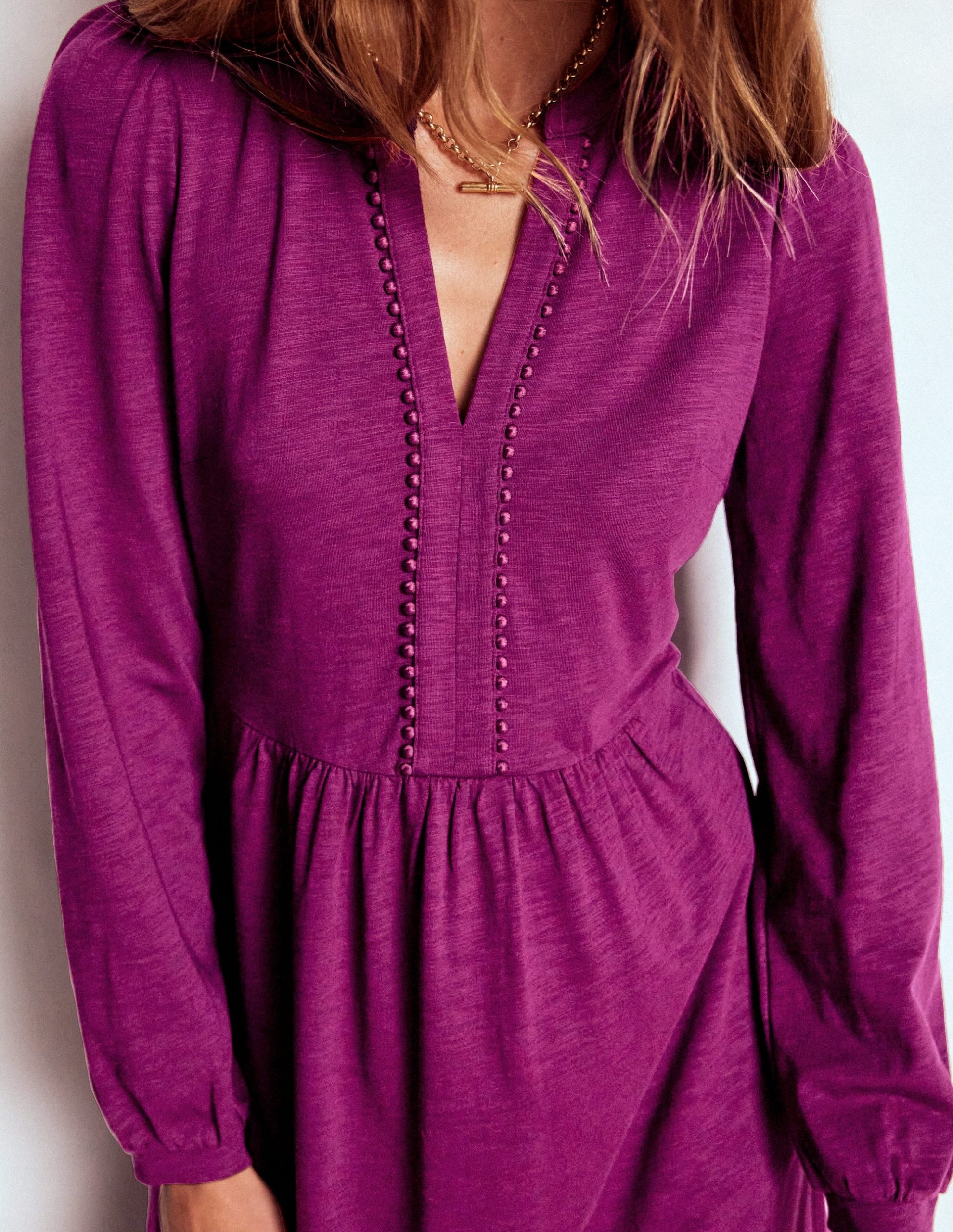Naomi Relaxed Jersey Dress-Plum Jam - Image 2