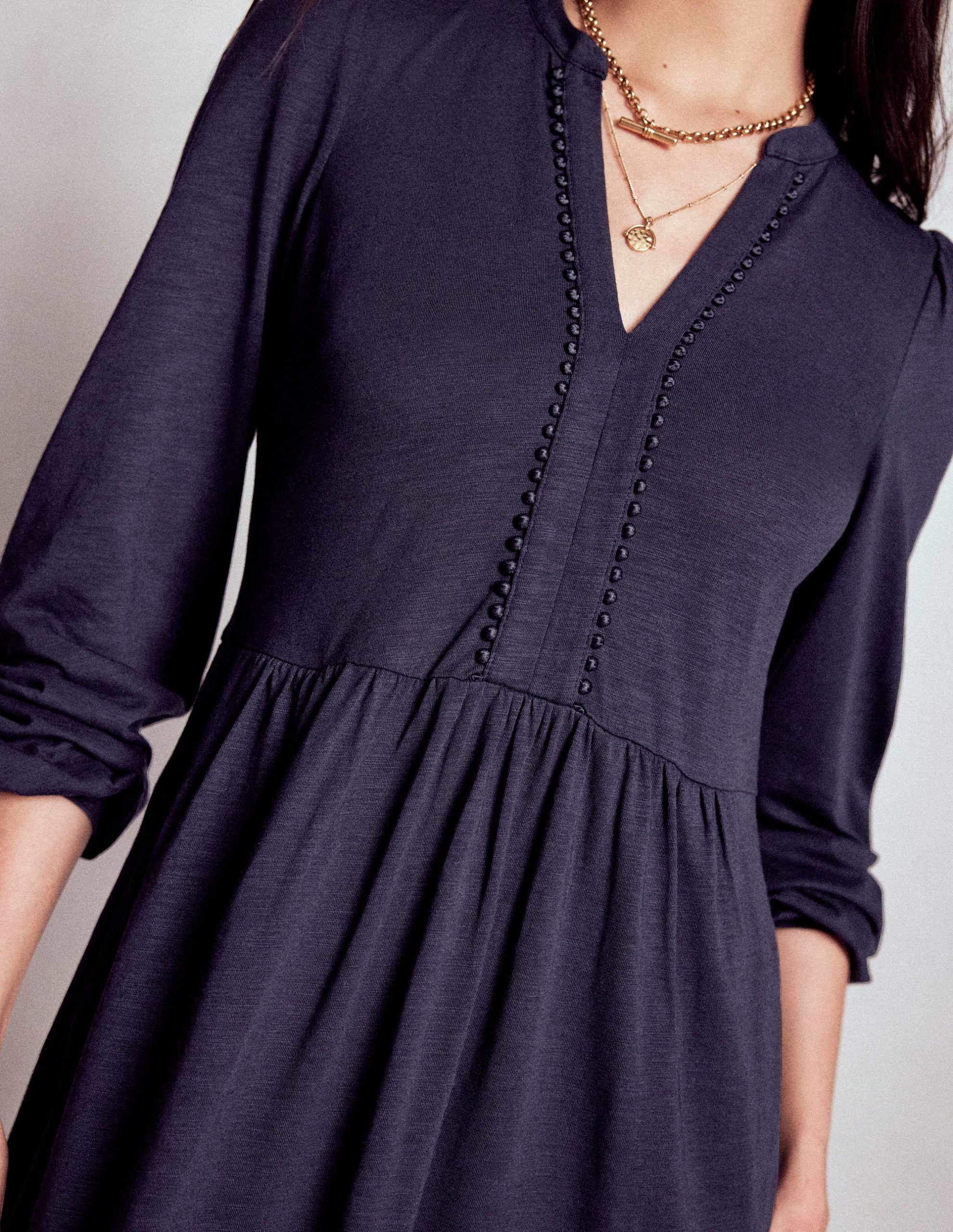 Naomi Relaxed Jersey Dress-Navy - Image 2