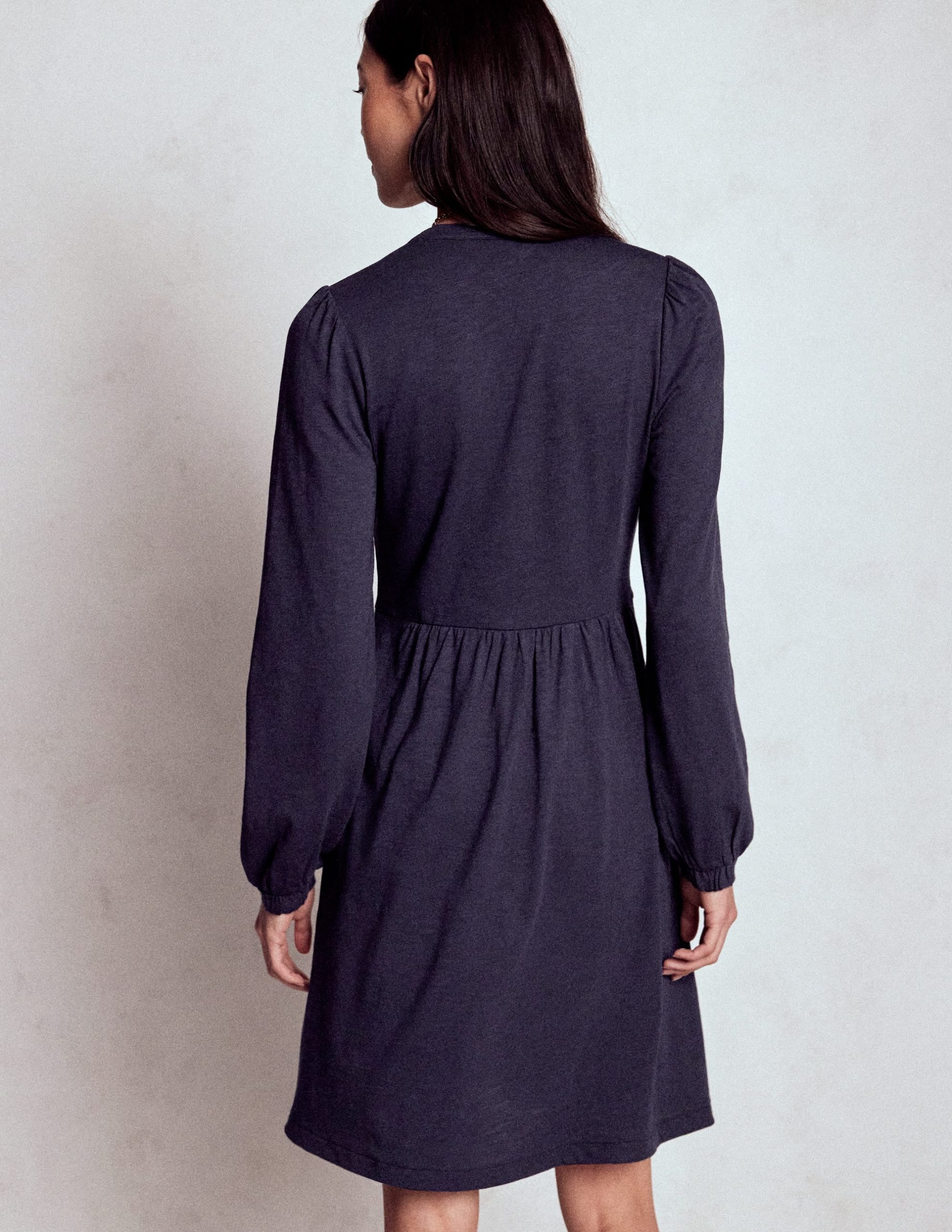 Naomi Relaxed Jersey Dress-Navy - Image 3