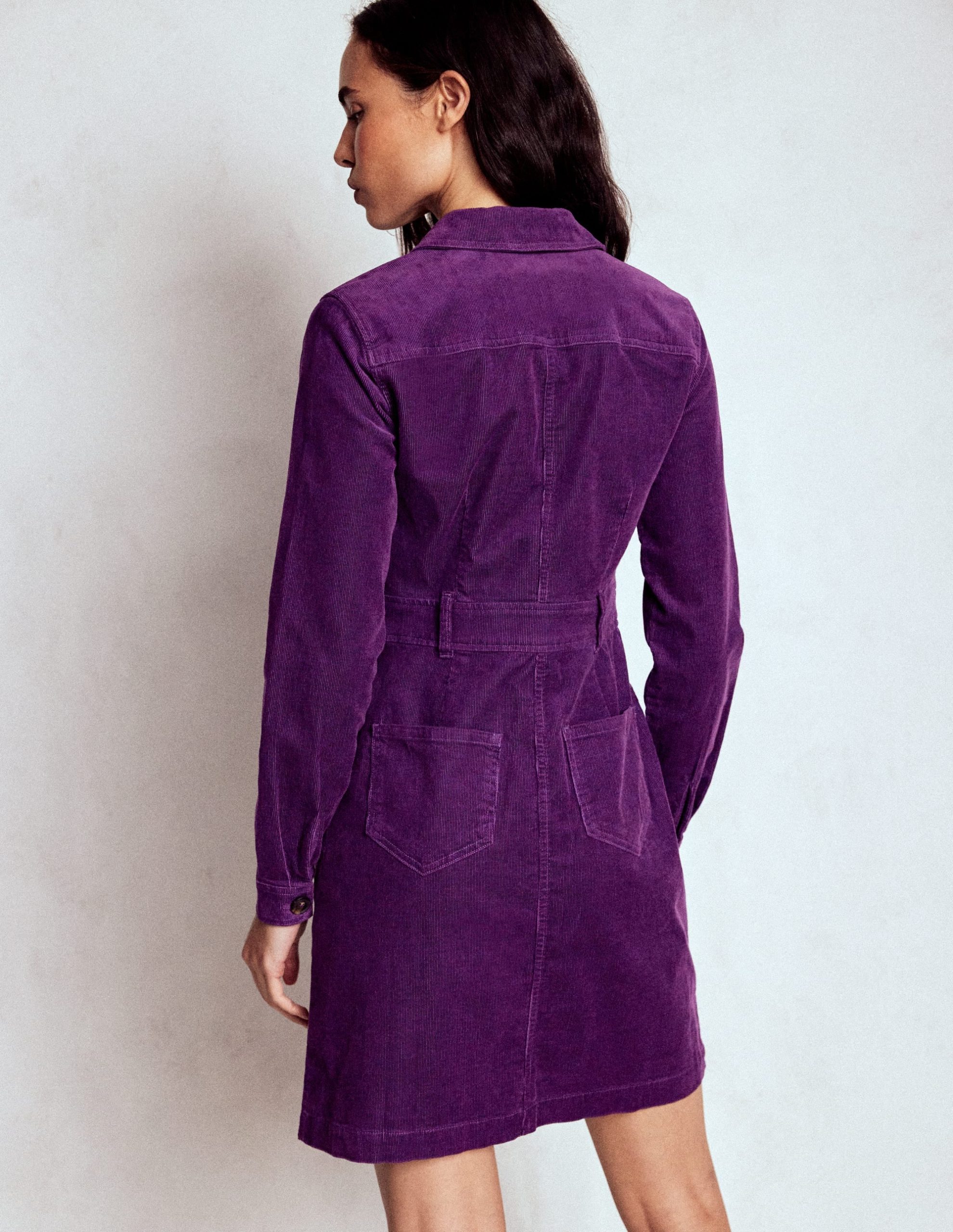 Amanda Cord Short Dress-Viola Purple - Image 3