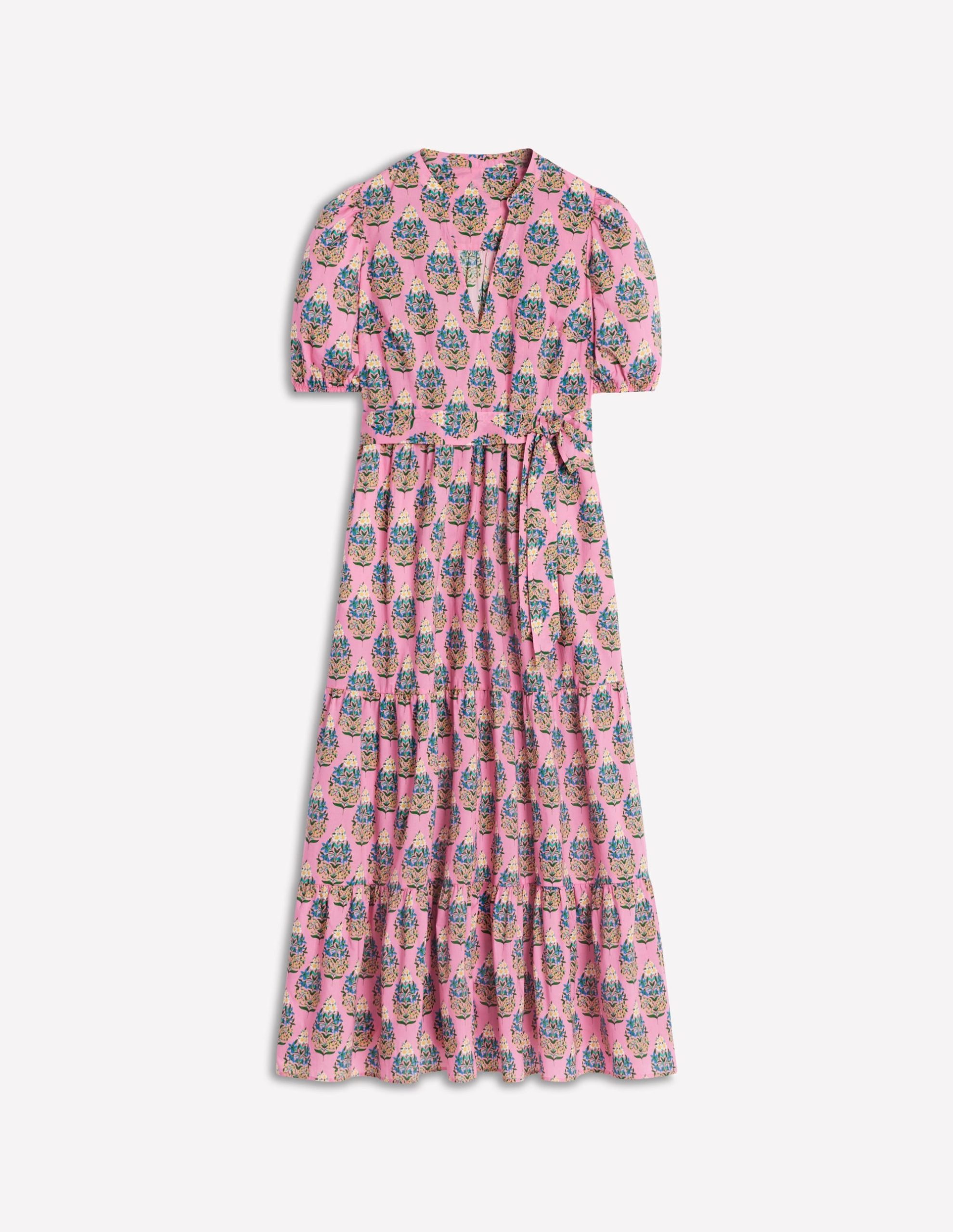Christabel Cotton Midi Dress-Pink. Wildflower Bouquet - Image 8
