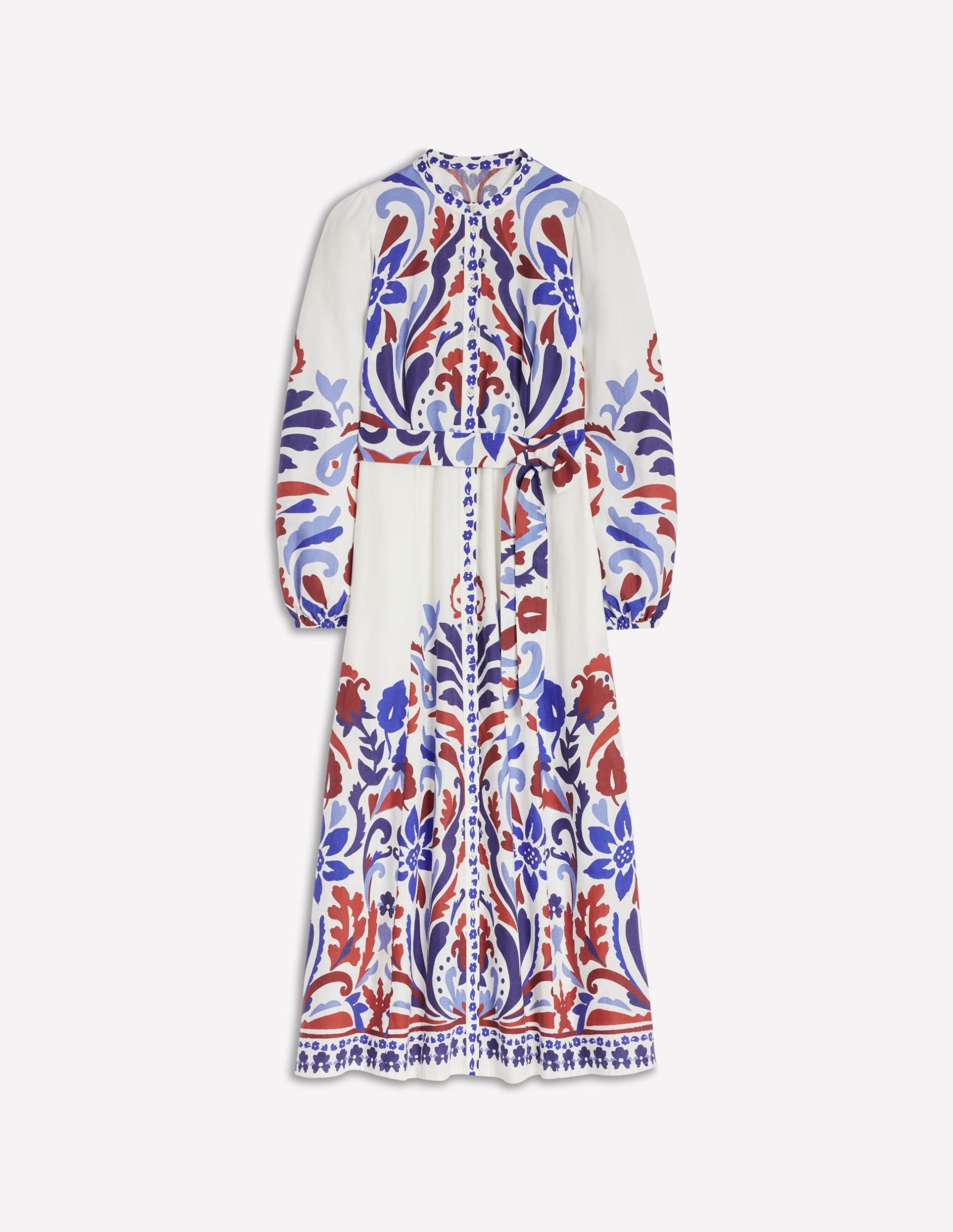 Mae Linen Blend Shirt Dress-Multi. Elaborate Garden - Image 7