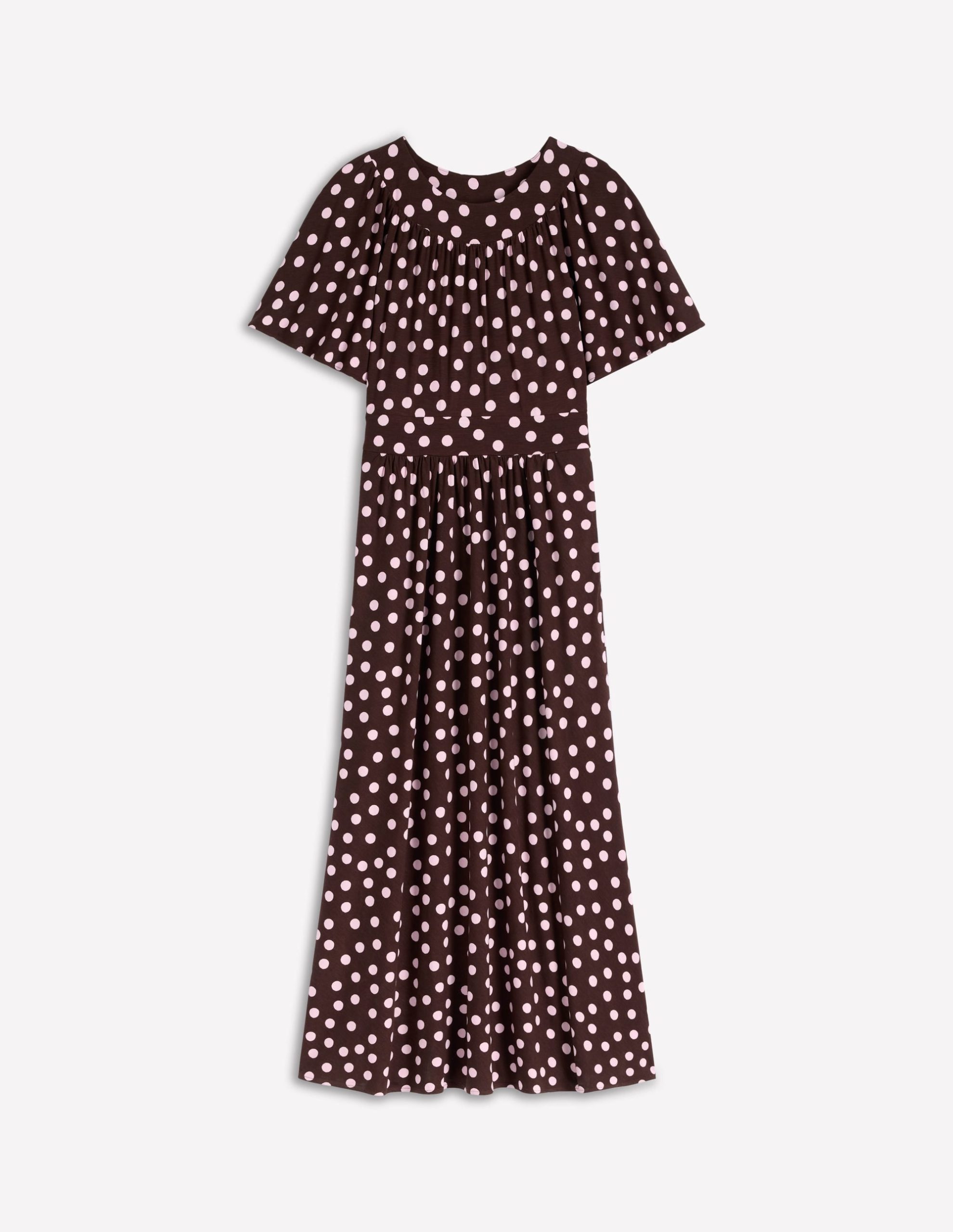 Yoke Panel Maxi Dress-Brown Spot - Image 7