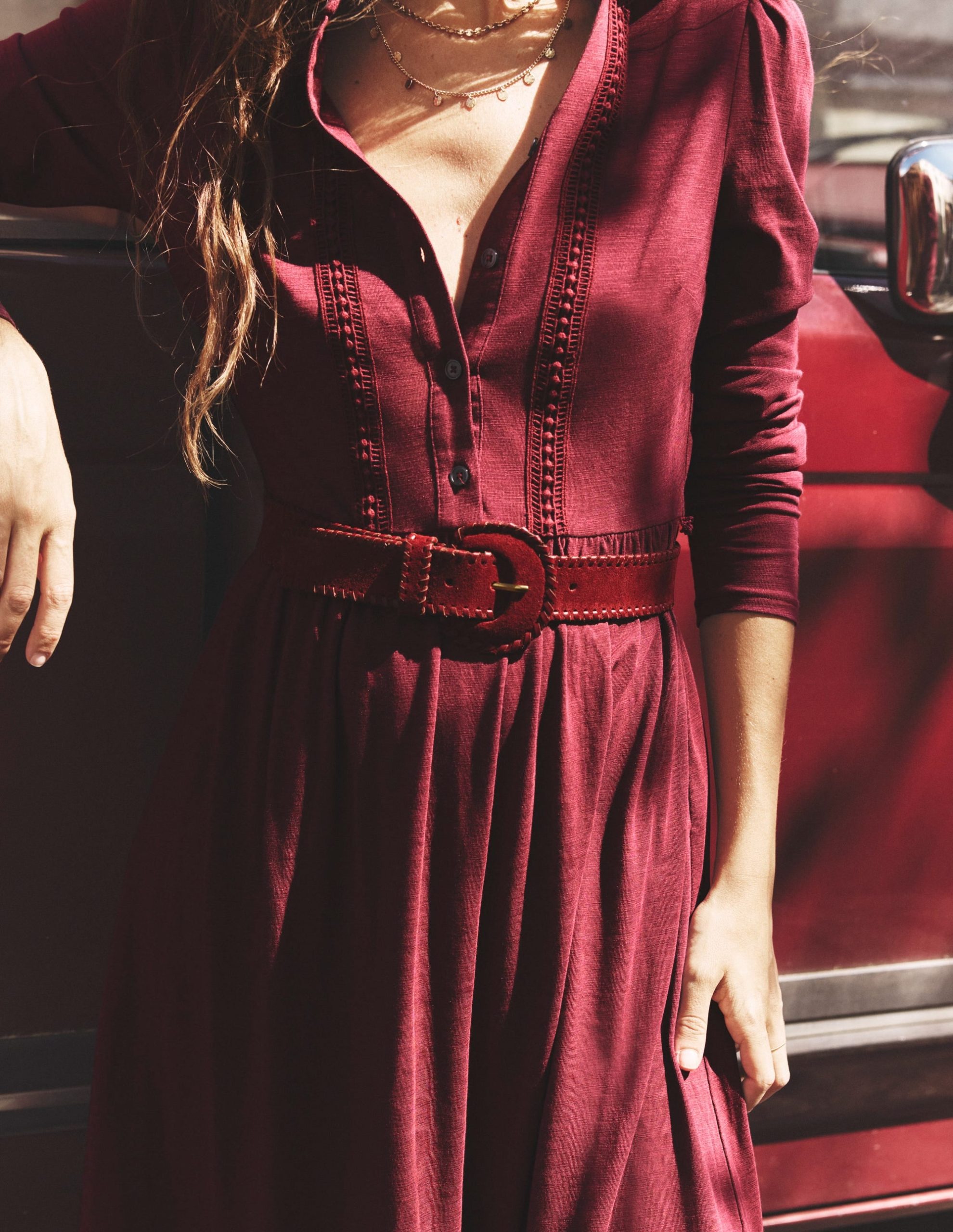 Edwina Jersey Shirt Dress-Deep Wisteria - Image 6