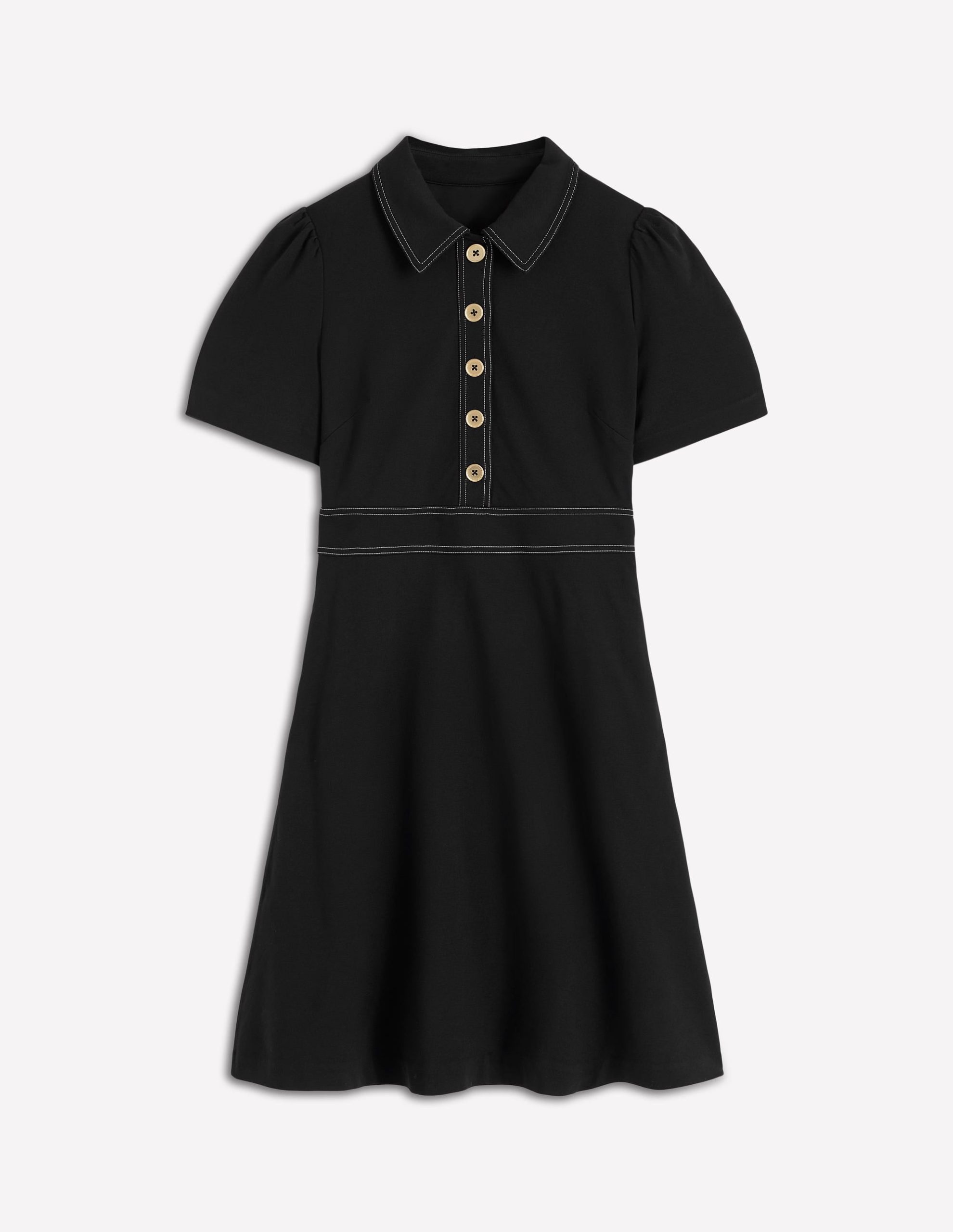 Nicolette Ponte Shirt Dress-Black - Image 5